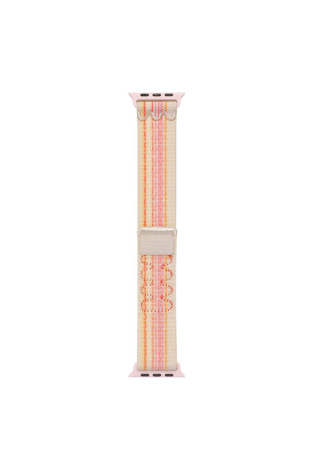 YTSGLOBAL Watch 38mm Uyumlu KRD-91 Hasır Kordon Strap Kayış YTSG- Pembe