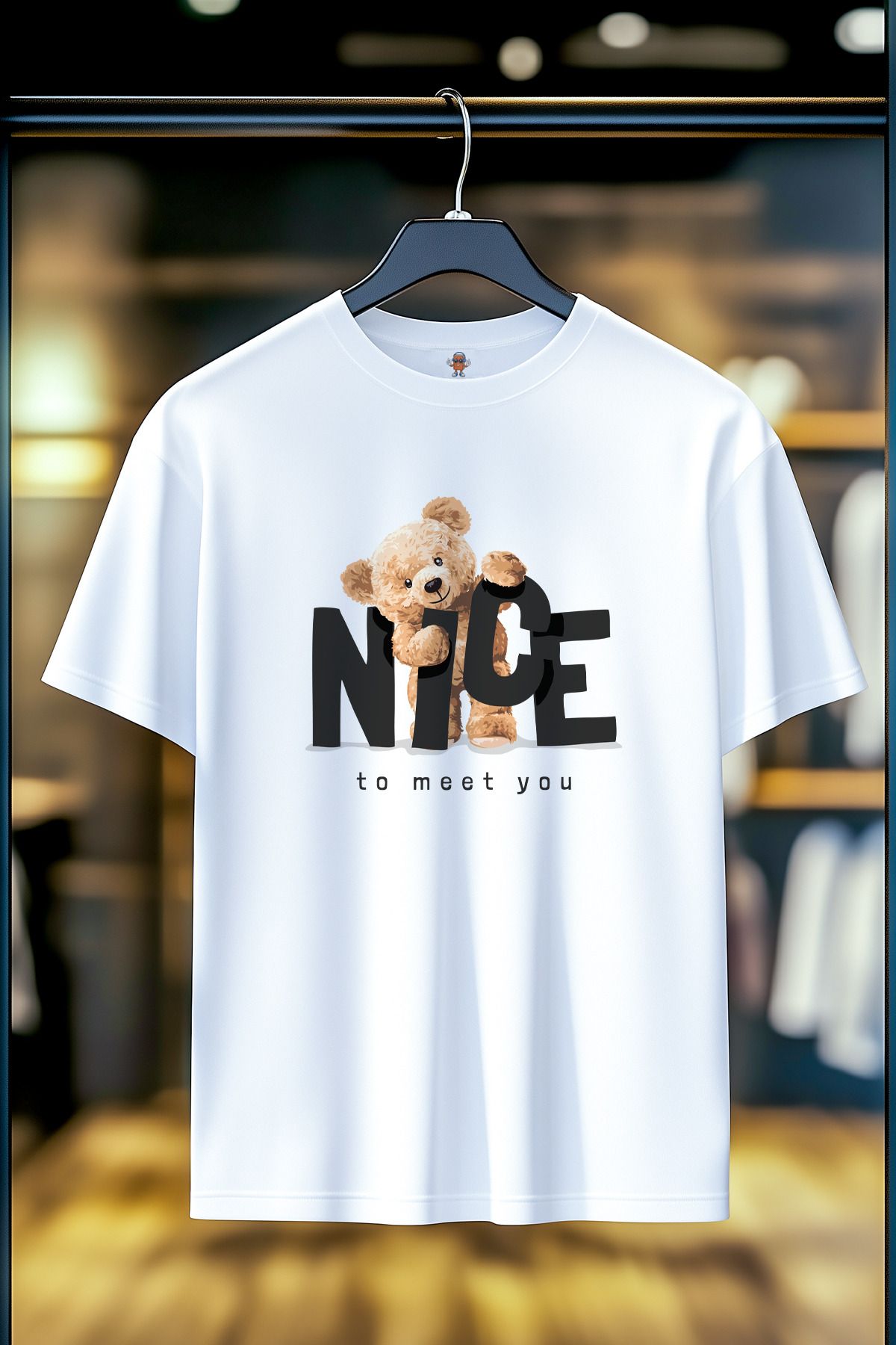 BookOrBook Nice to Meet U %100 Pamuk Premium Kalite T-Shirt