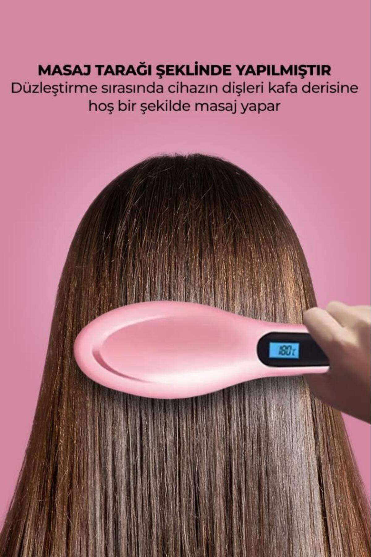 Veloria Hair Fast Hair Pro Seramik Saç Düzleştirici Tarak – LED Ekranlı, Elektriklenme Önleyici