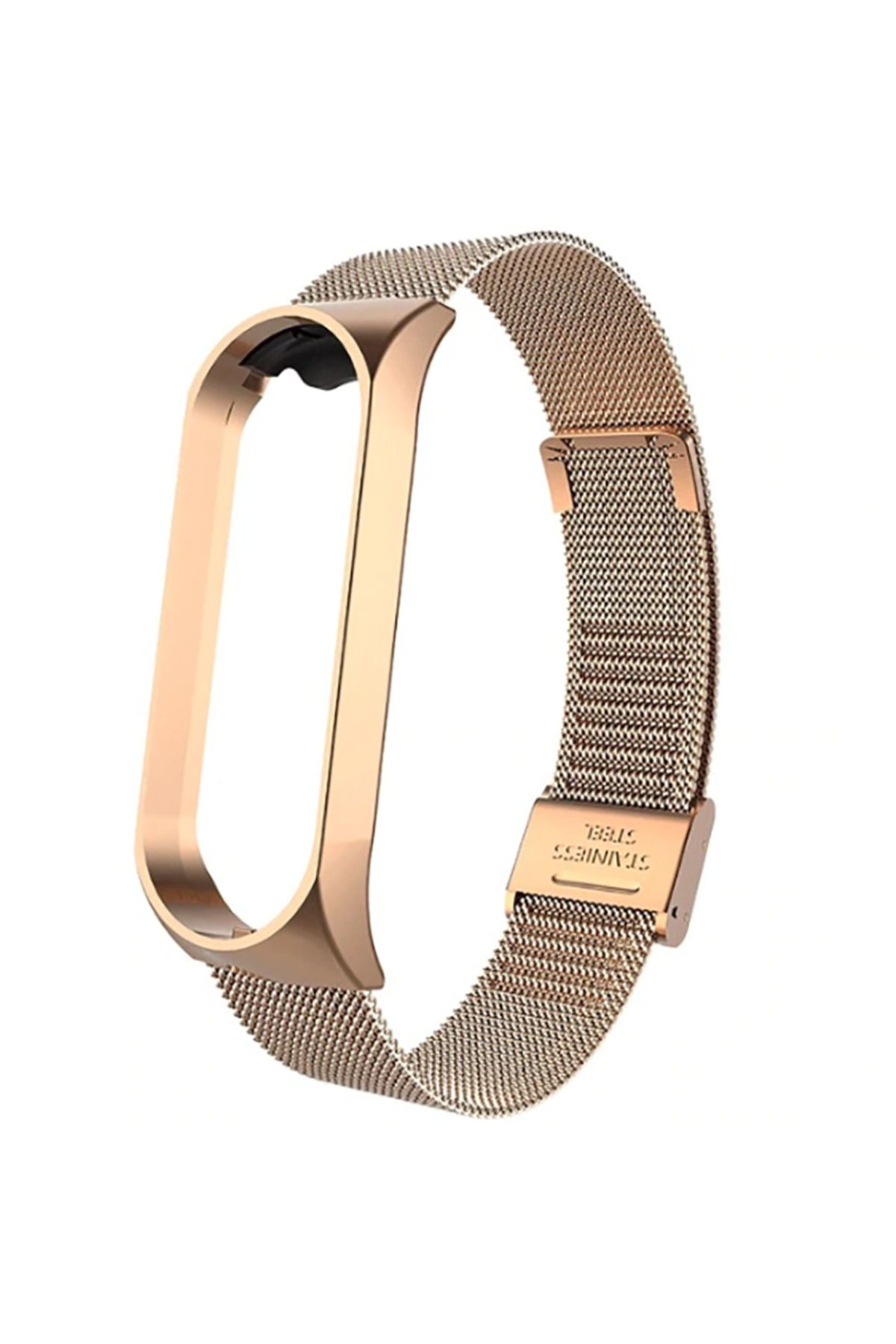 YTSGLOBAL Xiaomi Mi Band 3 Uyumlu KRD-06 Metal YTSG Kordon-Gold