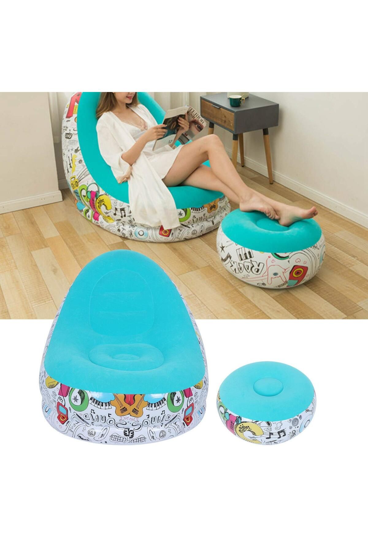 Ramz Taşınabilir Şişme Sofa Rahat Longue Sandalye