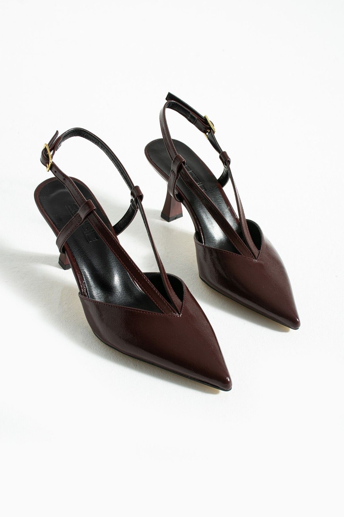 GOYA SHOES Nyx Bant Detaylı Rahat 7 Cm Kadeh Topuklu Ayakkabı
