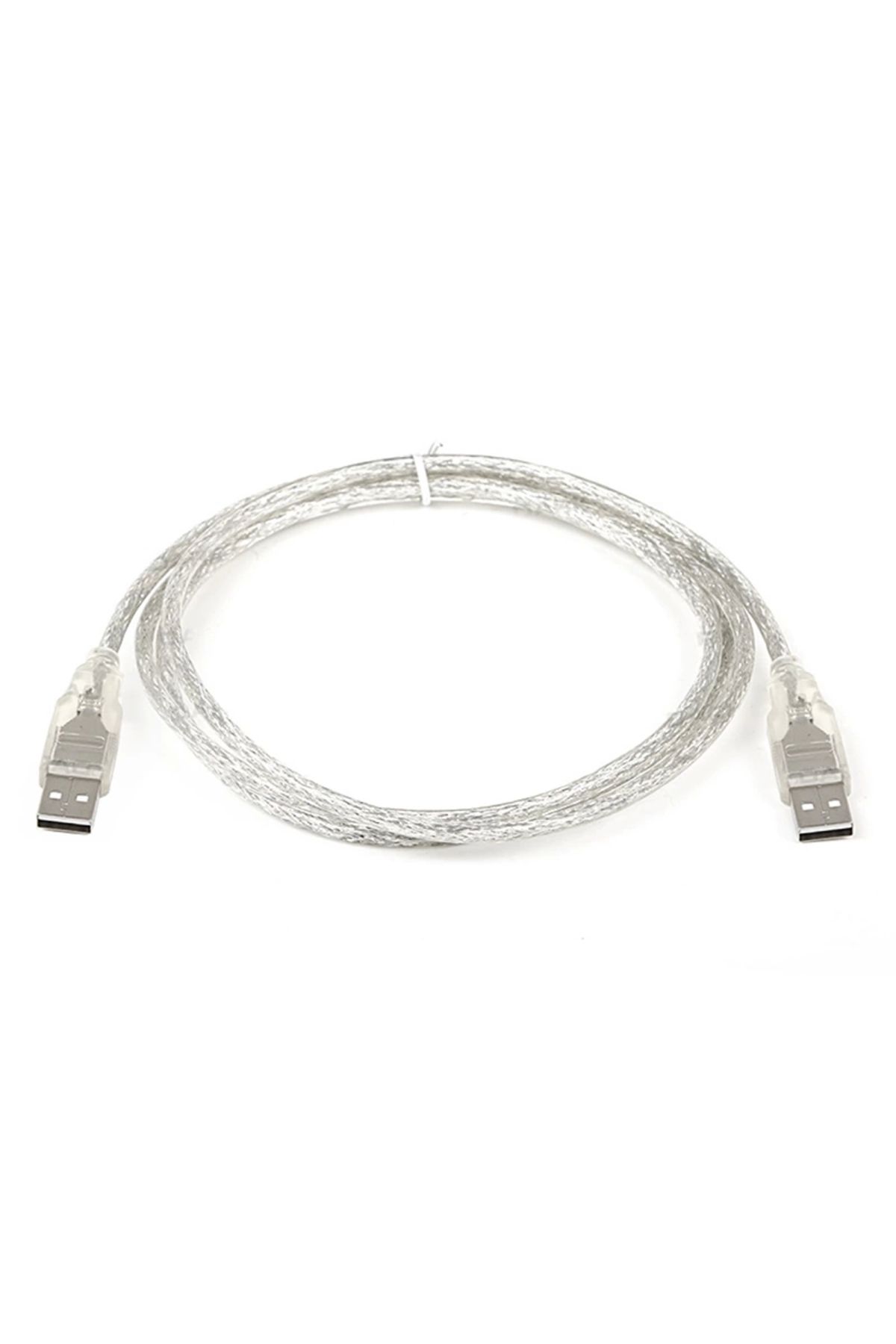 İnnMerry USB ERKEK-ERKEK KABLO 1.5 METRE ŞEFFAF (5047)