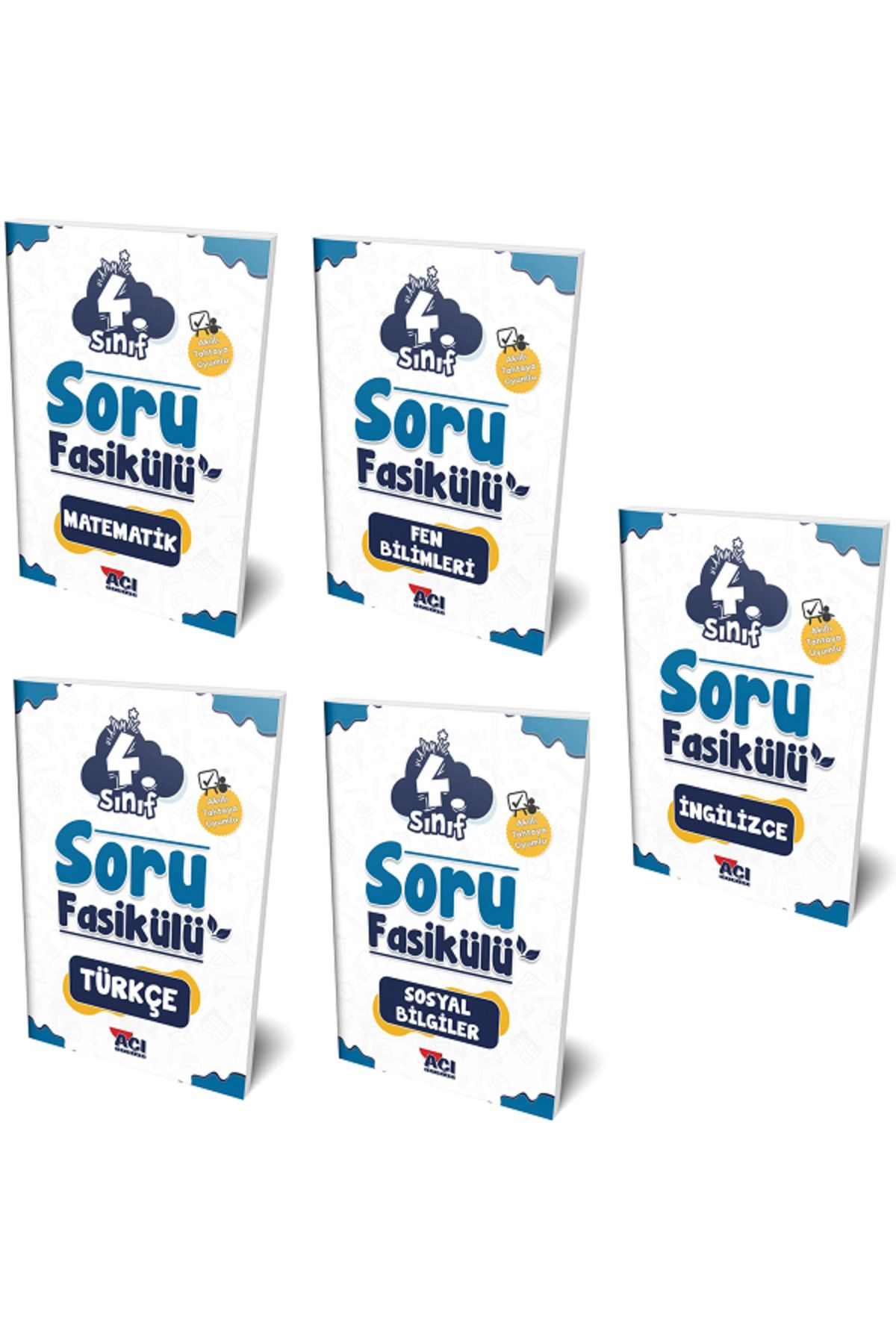 Evrensel İletişim Yayınları 4.Sınıf Açı Yayınları Tüm Dersler Yaprak Test Seti / Ayrı Ayrı / Branş Branş / 5 KİTAP