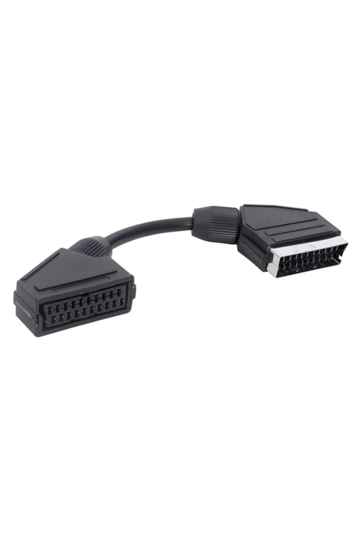 İnnMerry SCART ERKEK SCART DİŞİ ARA KABLO 20 CM ELEKTROMER (5047)
