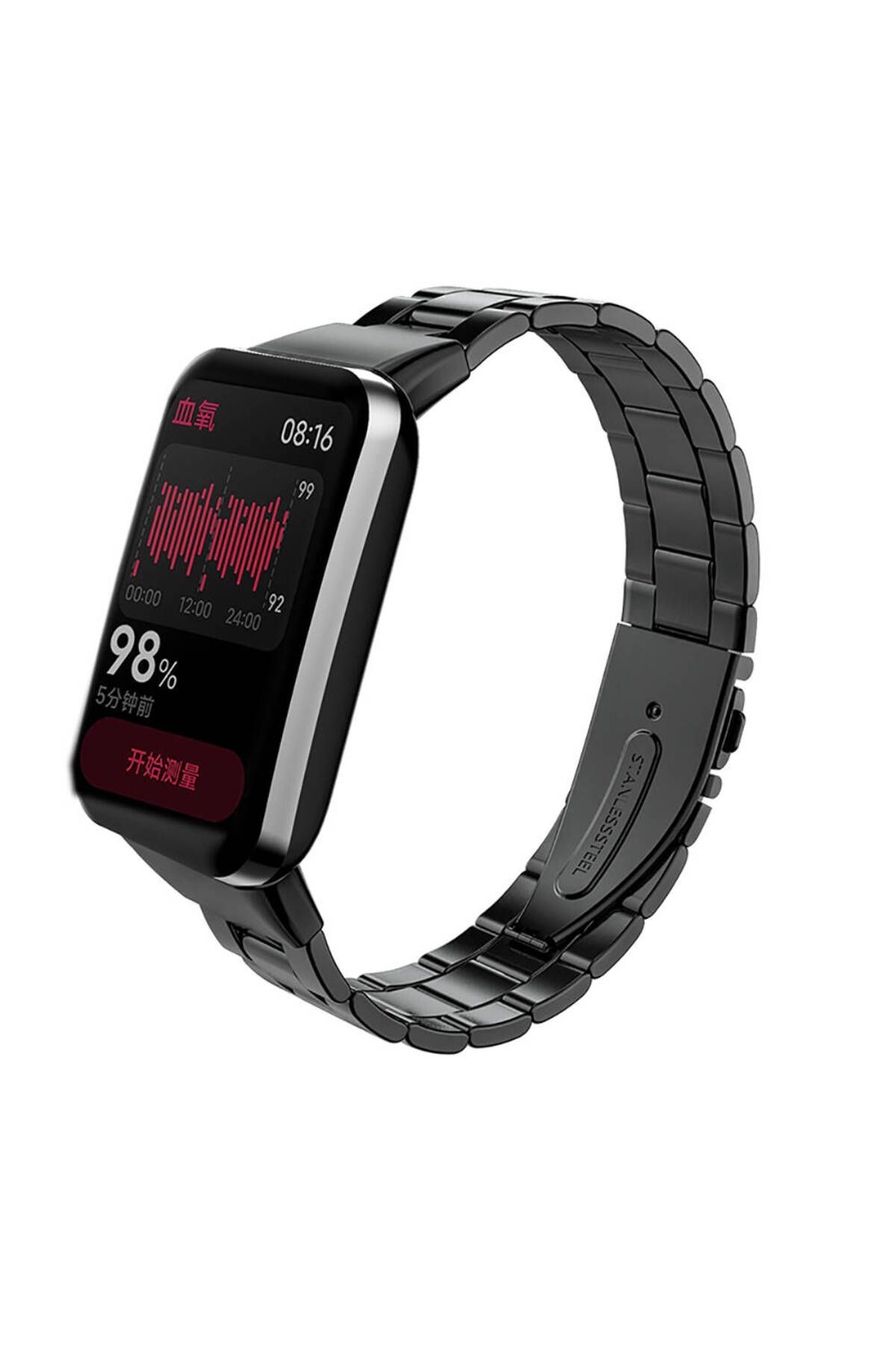 YTSGLOBAL Xiaomi Mi Band 7 Pro KRD-04 Metal Kordon-Siyah