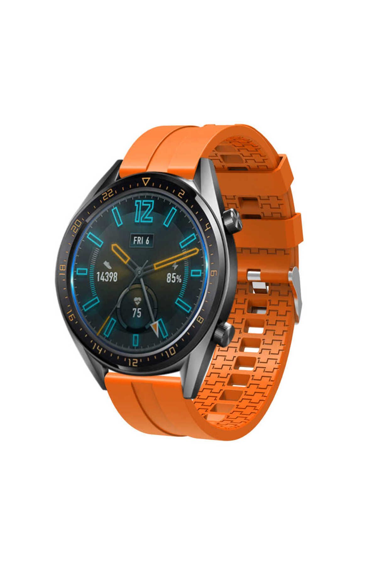 YTSGLOBAL Huawei Watch GT 3 46mm KRD-23 Uyumlu YTSG Kordon-Turuncu