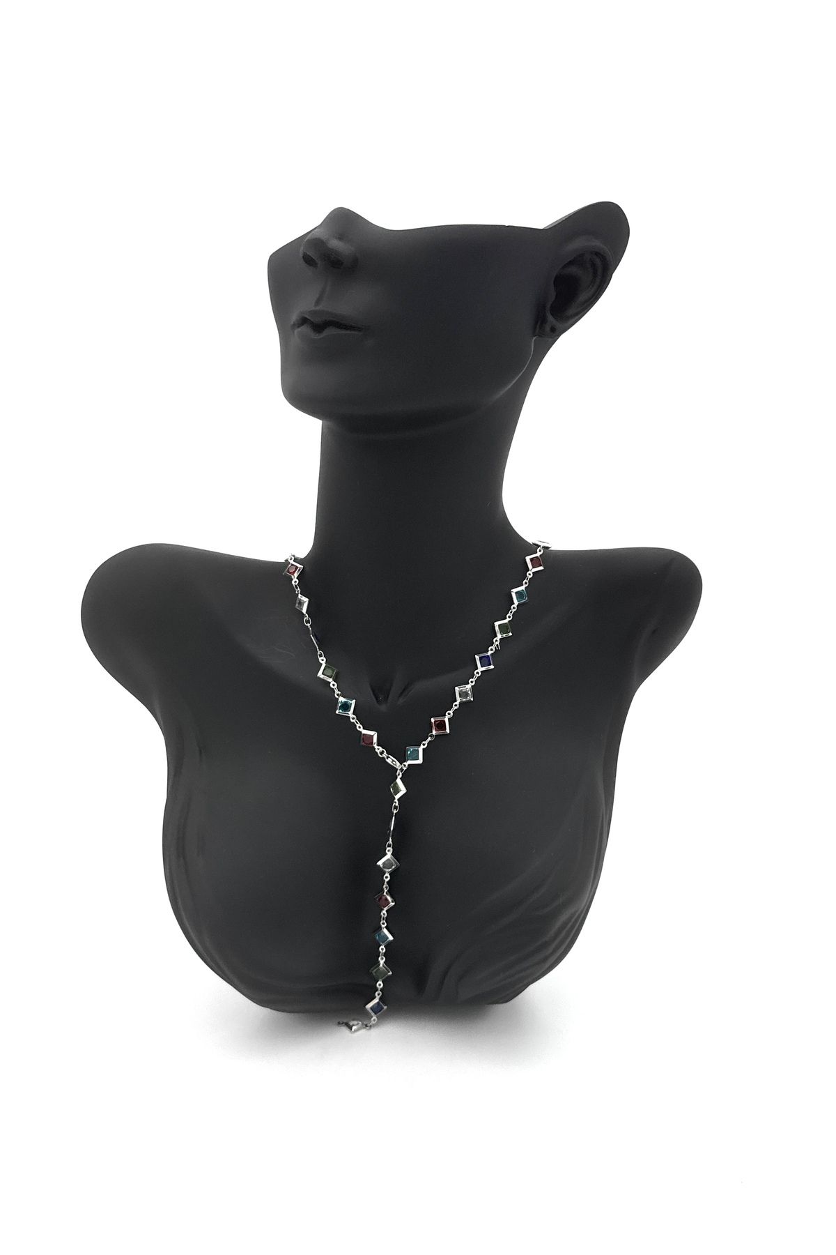 ELİOSA Çok Renkli Kararmaz Y (stainless steel) Gümüş Çelik Kolye