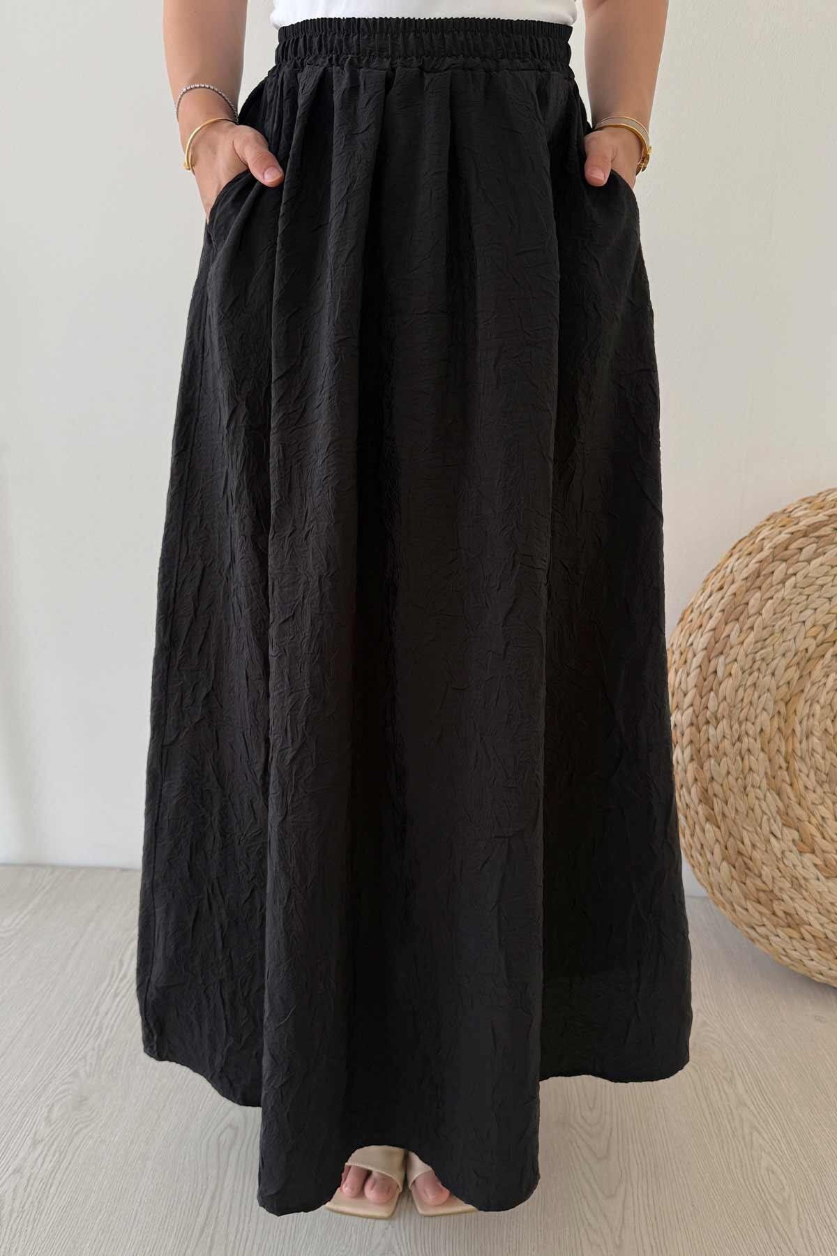 Ka Hijab Kraş Etek - Siyah