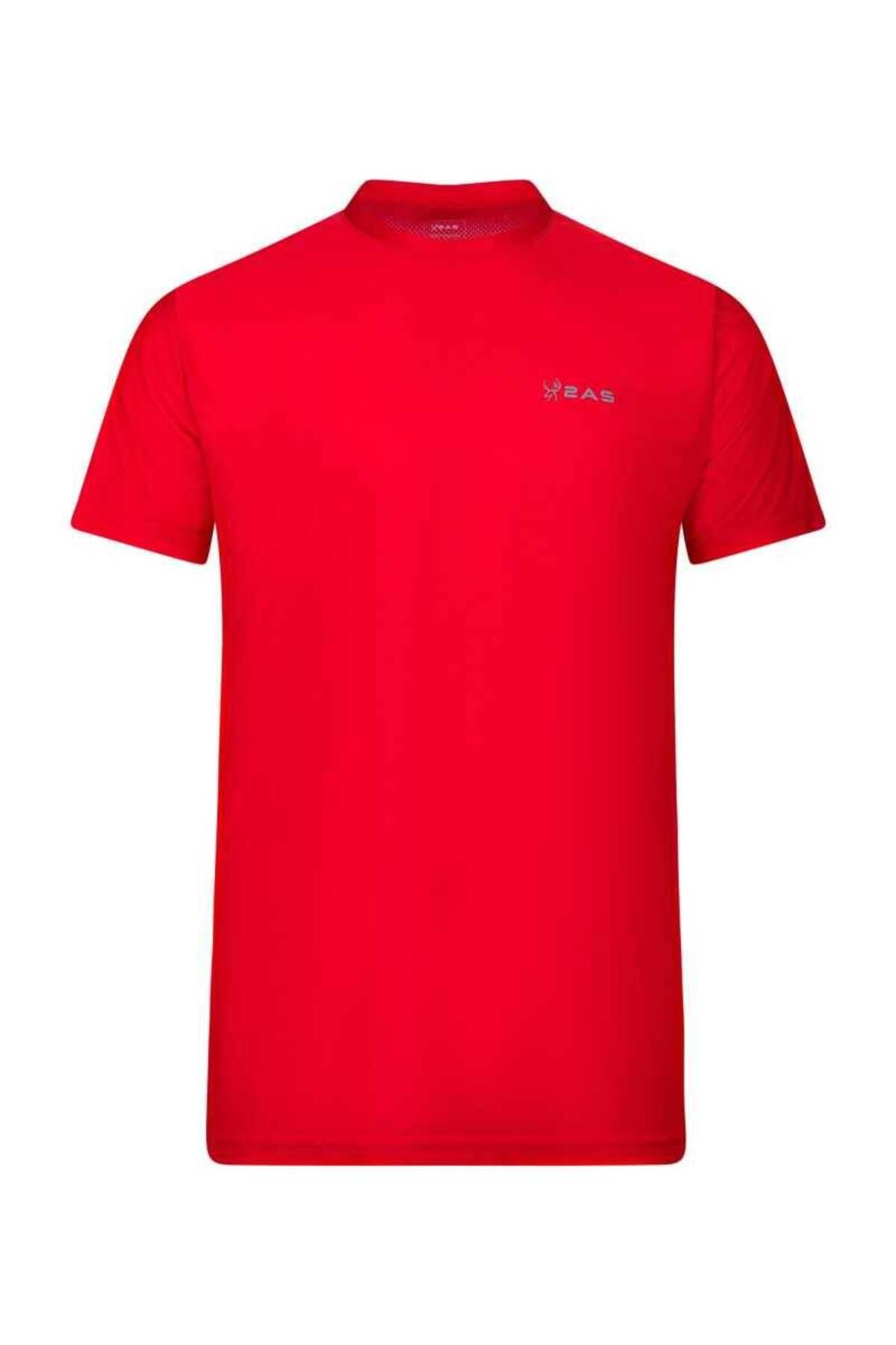 2AS Capri Sıfır Yaka Kırmızı T-Shirt