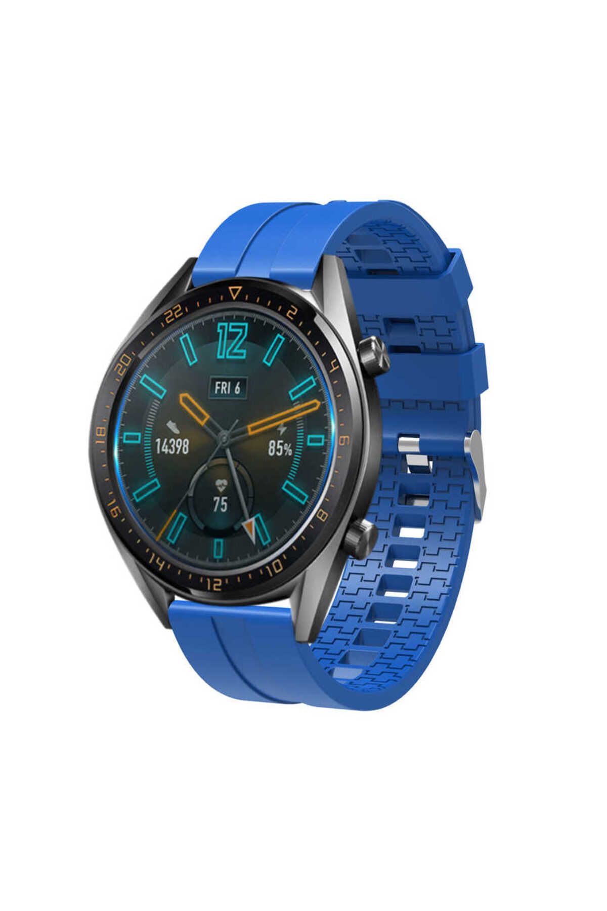 YTSGLOBAL Huawei Watch GT 3 46mm KRD-23 Uyumlu YTSG Kordon-Saks Mavi