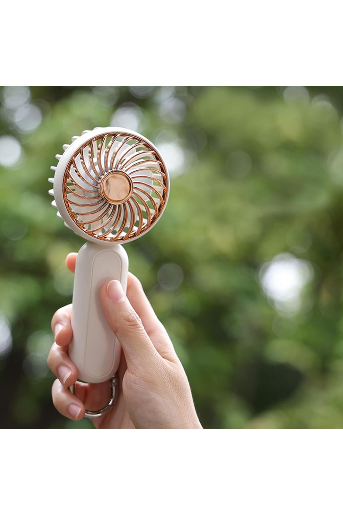 SKYDDAR INNOVATION-Mini Portable Fan, 3 Speeds, Desk, Handheld, USB, 1200mAh, SKDR LittleWonder - Rose Gold 4