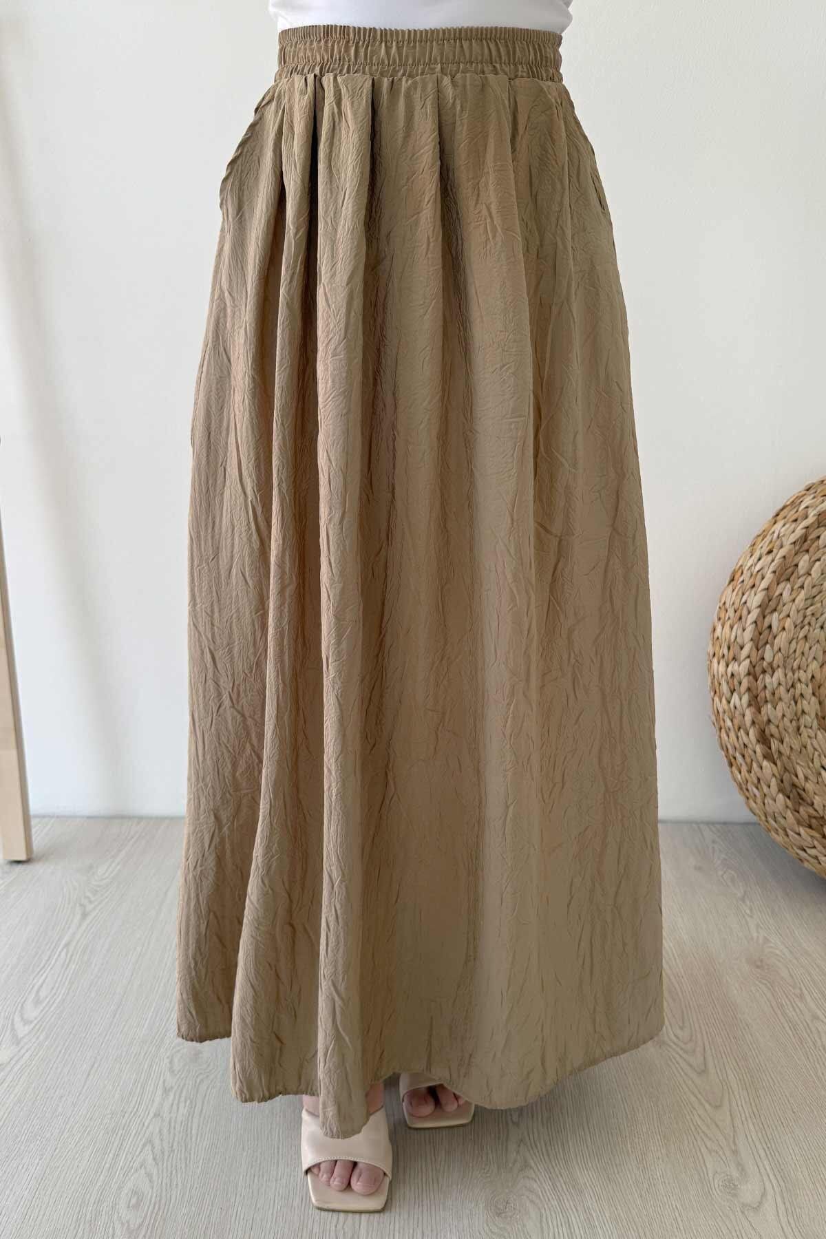 Ka Hijab Kraş Etek - Camel