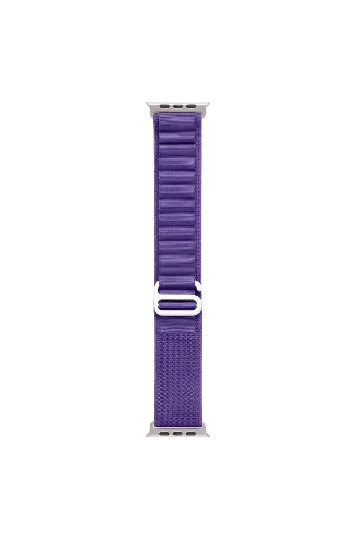 YTSGLOBAL Watch 7 45mm Uyumlu KRD-74 Hasır YTSG Kordon-Mor