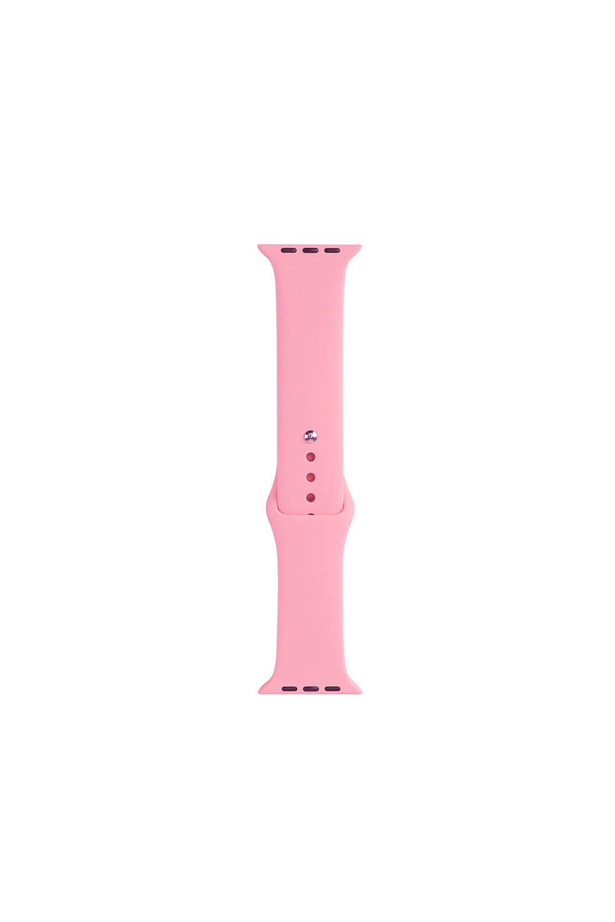 YTSGLOBAL Watch Ultra 49mm Band Serisi Klasik Kordon Silikon Strap Kayış-Pembe