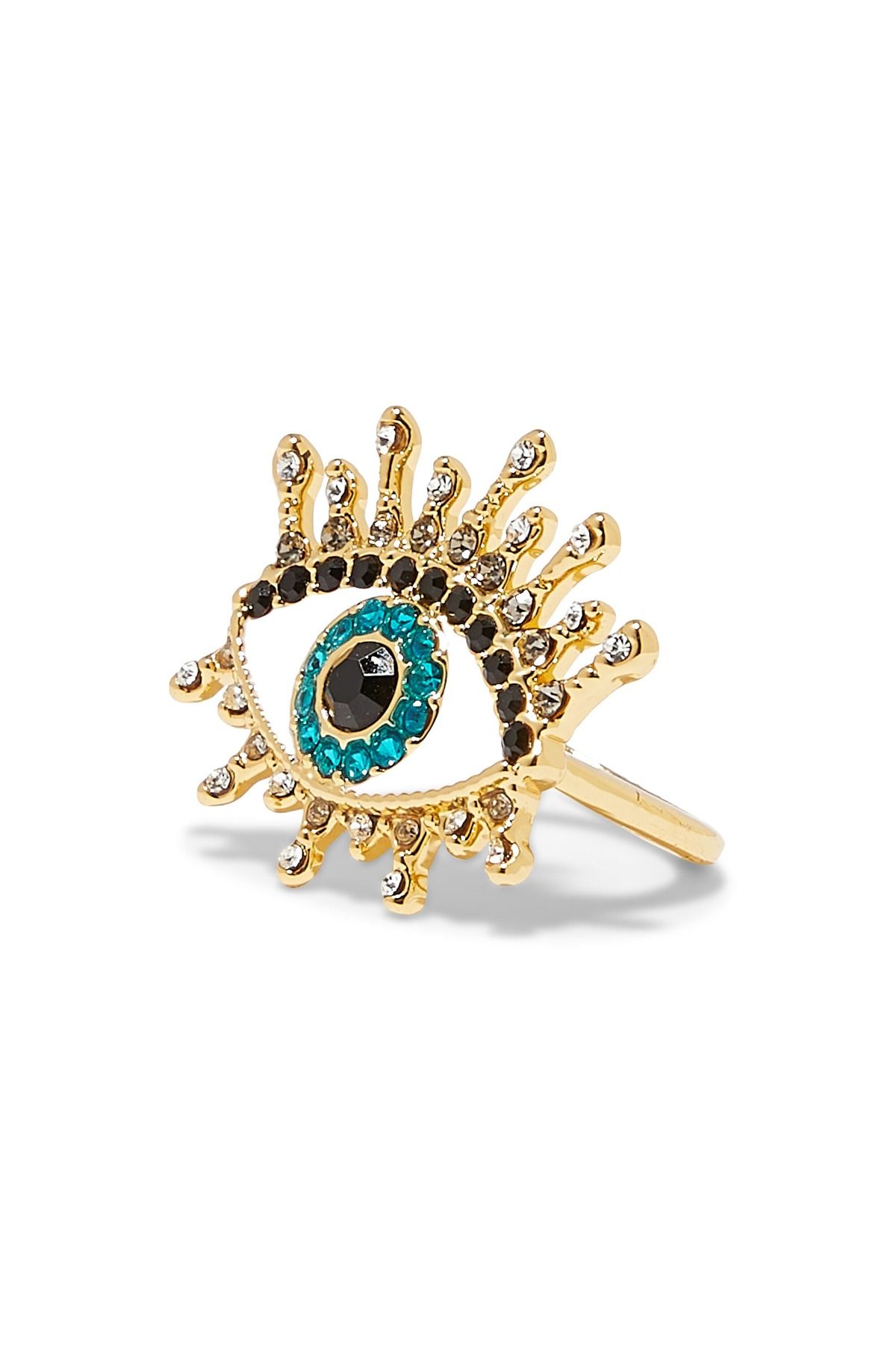 Kurt Geiger Crystal Eye Yüzük, Altın Ton, Kristalli