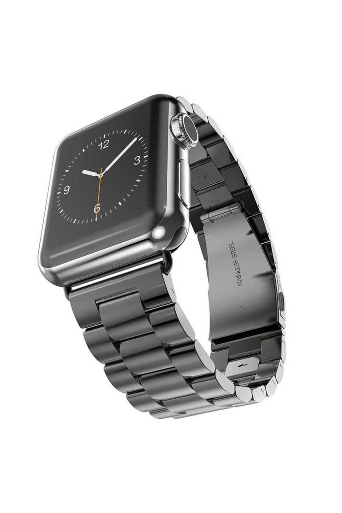 YTSGLOBAL Watch 44mm Uyumlu KRD-04 Metal YTSG Kordon-Siyah