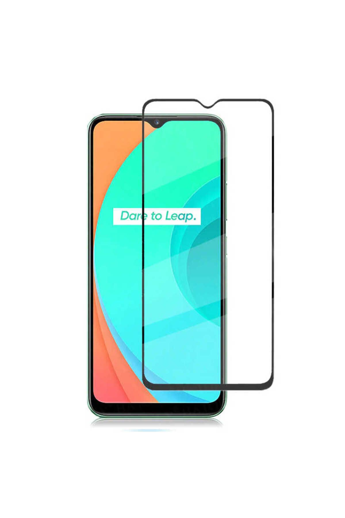 YTSGLOBAL Realme C25 Uyumlu YTSG Kenarları Kırılmaya Dayanıklı Cam Ekran Koruyucu