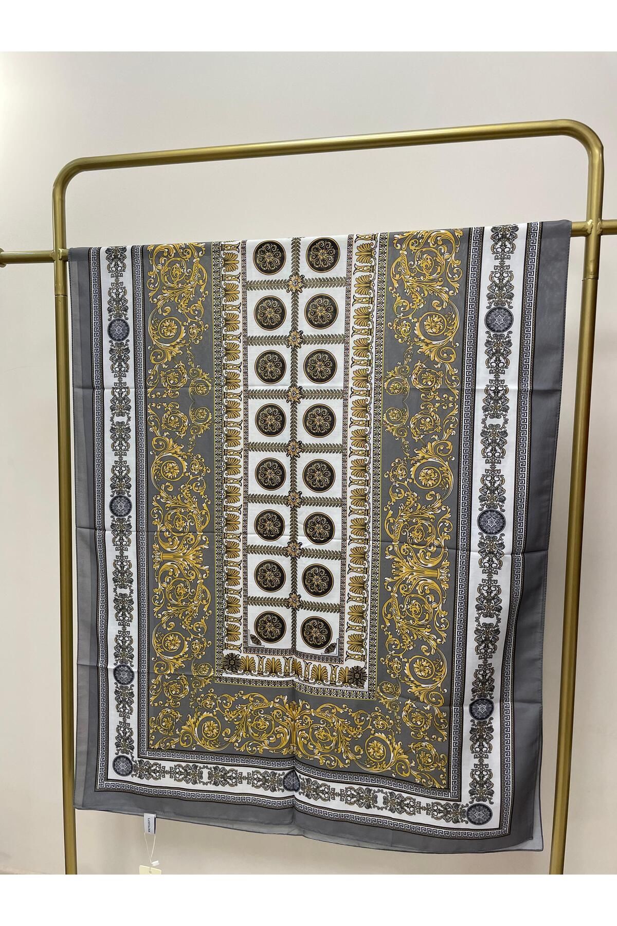 MENESSA Pamuk Vual V Desen Şal