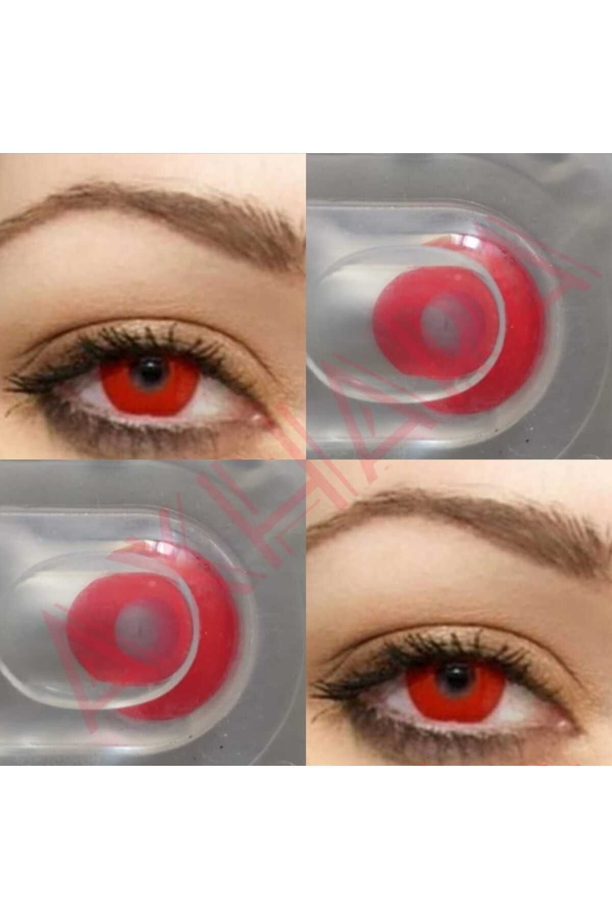 Axhara Newyork RED OUT KIRMIZI GÖZ LENSİ KİRPİK YILLIK