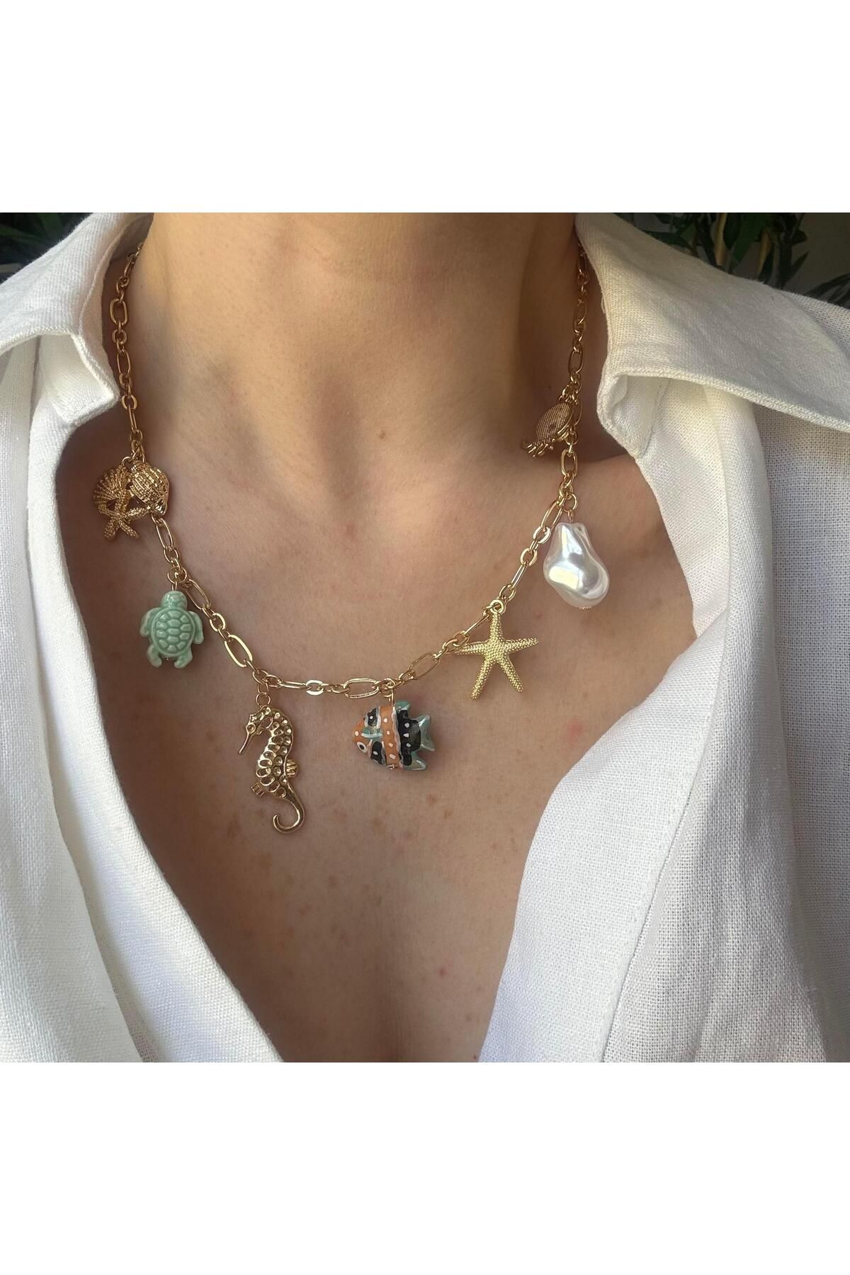 Venus Design Çelik Balık Charm Kolye