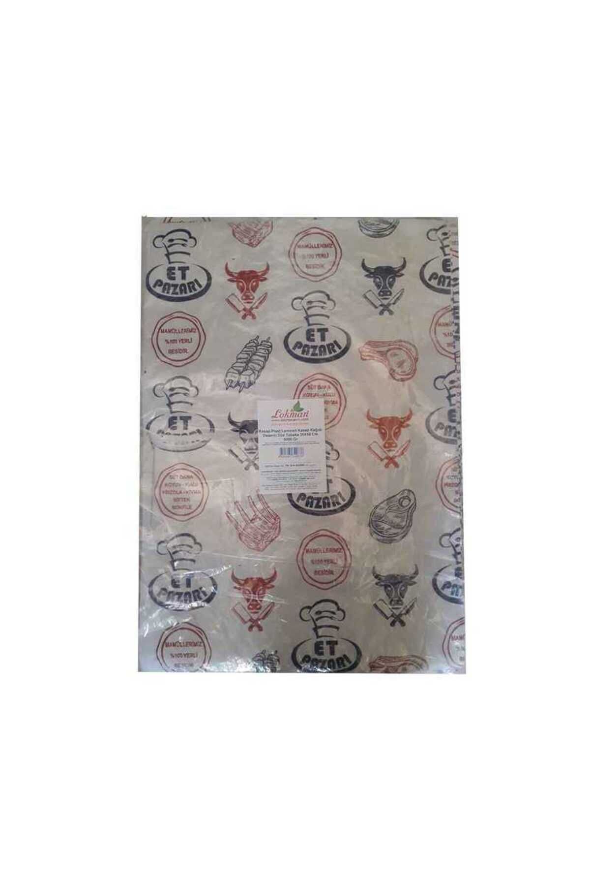 Modafiks Kasap Plast Lamineli Kasap Kağıdı Desenli Düz Tabaka 35X50 Cm 5000 Gr 1 Paket