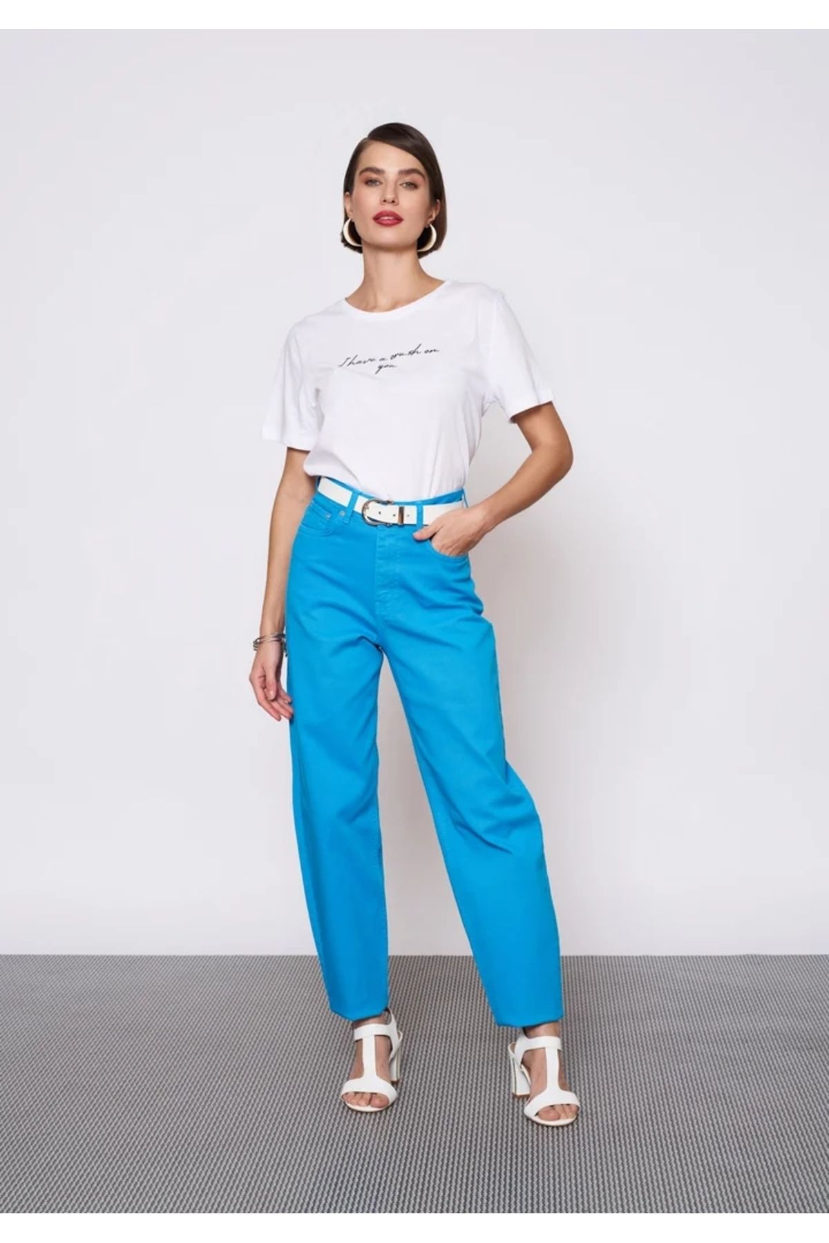 EUROFASHION Tranquil Mavi Lena Denim Pantolon