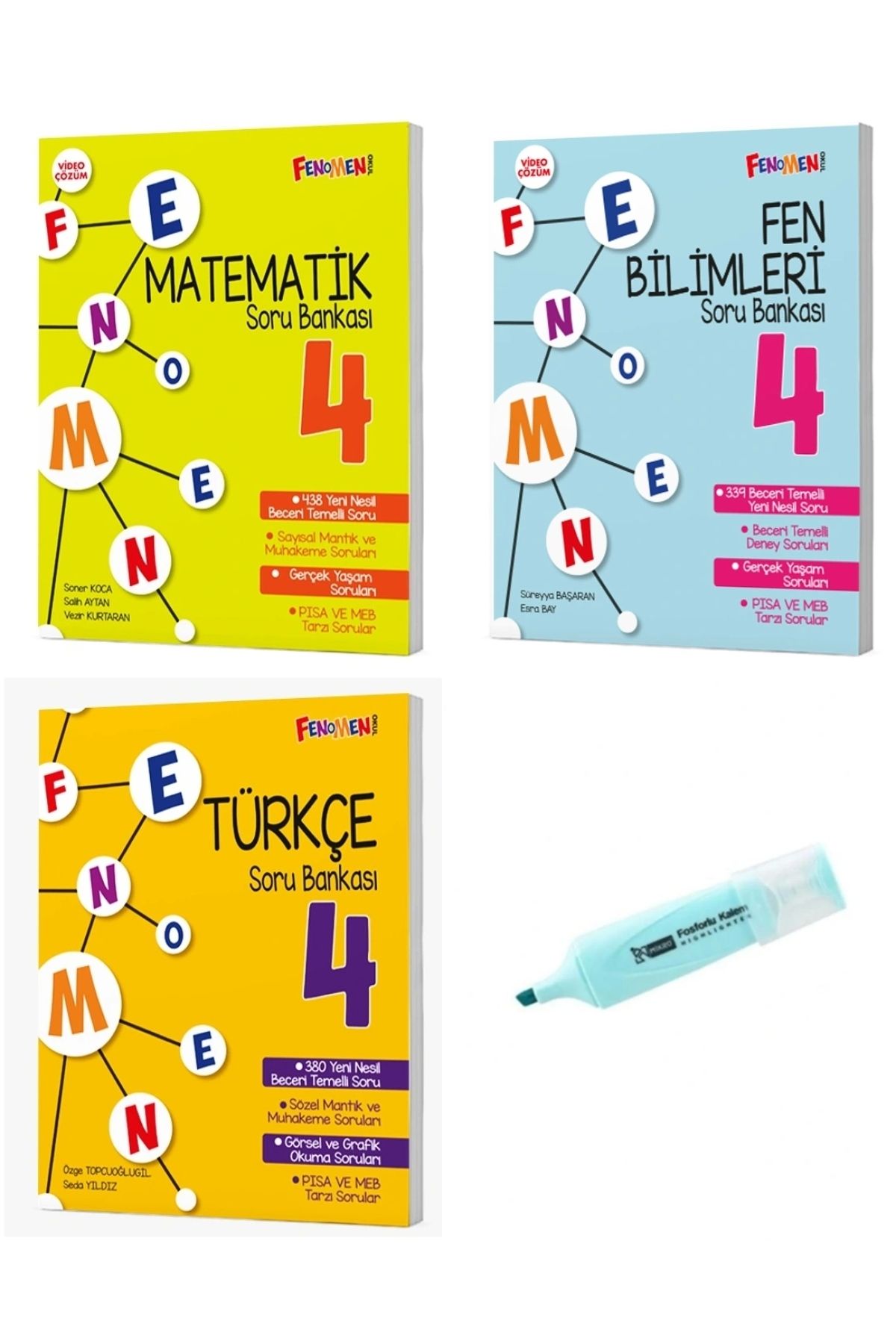 Fenomen Yayıncılık 4. Sınıf Matematik Fen Bilimleri ve Türkçe Soru Bankası
