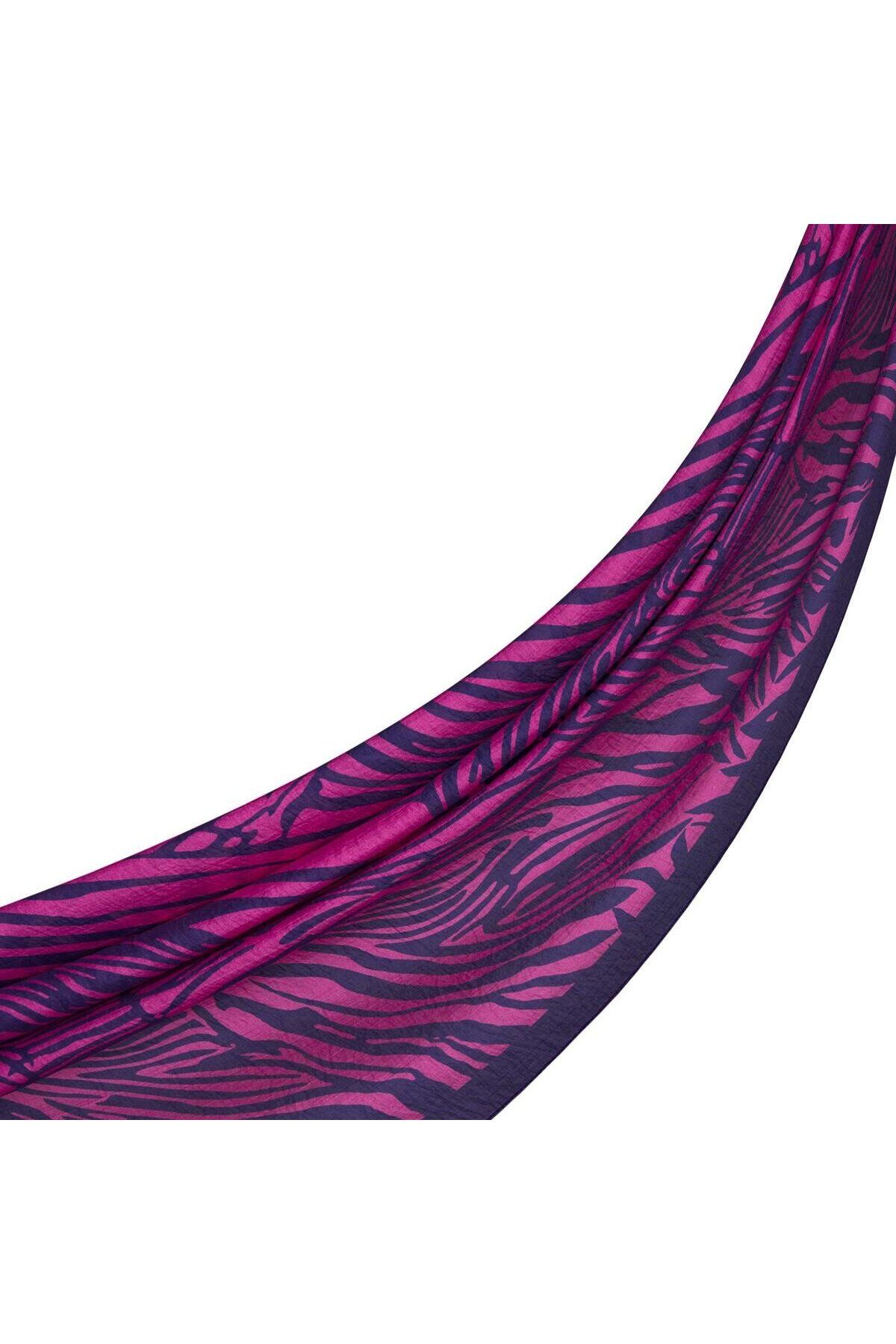 ipekevi İpekevi Zebra Desenli Tenselsoft Şal 02881-Fuşya