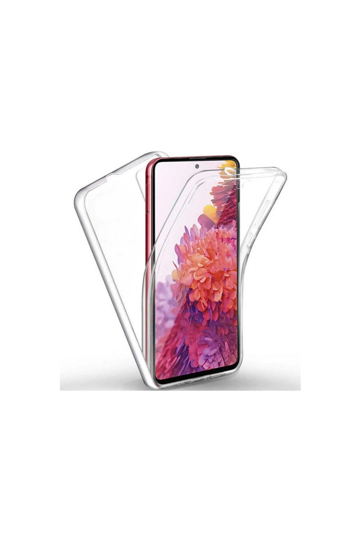 Apsuwa Samsung Galaxy Note 20 uyumlu Kılıf Ön Arka 360 Koruma Arka Sert Mika Ön Silikon Şeffaf