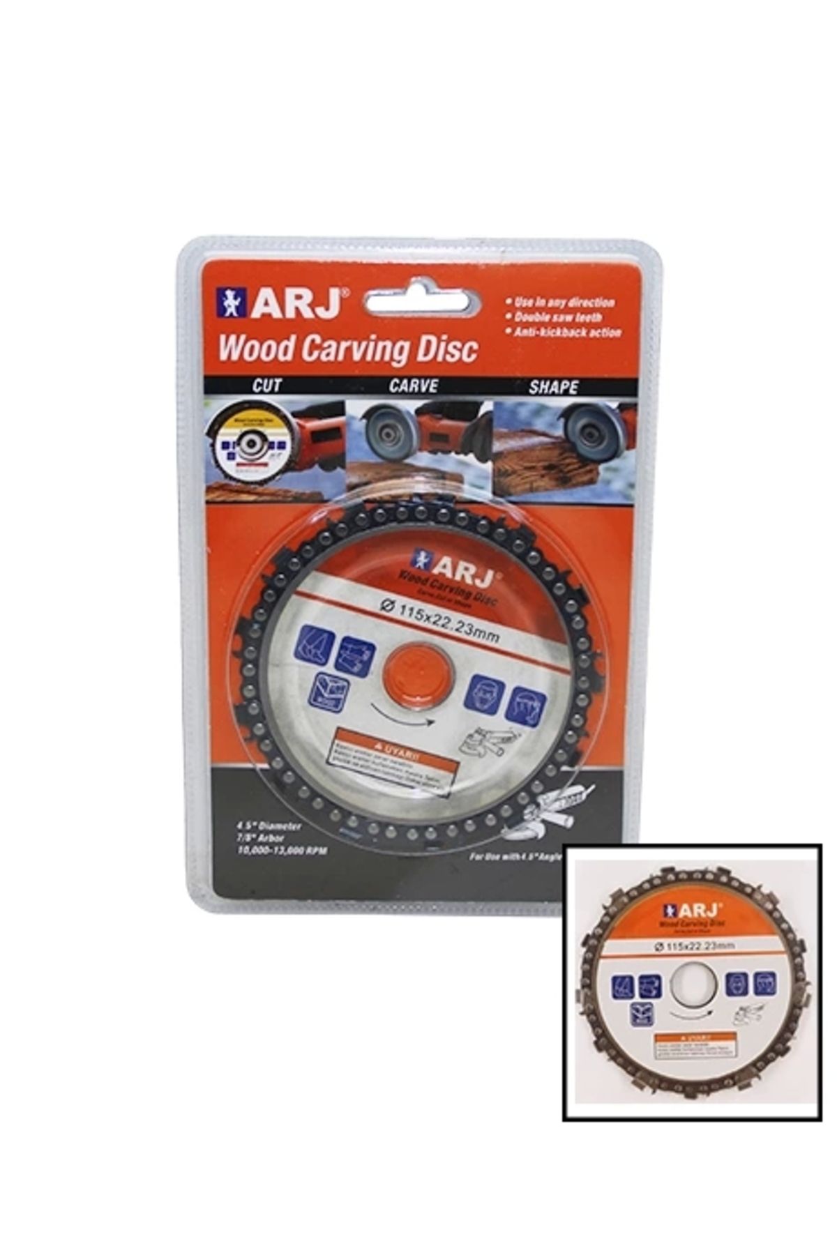 Beruflic 115x22.23mm Zincirli Ahşap Testere Disk