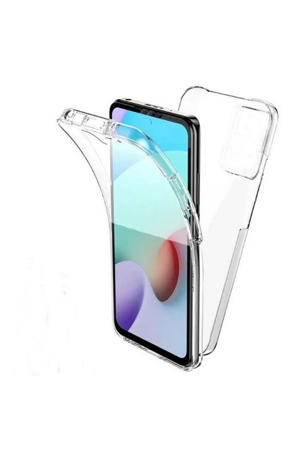 KılıfShop Samsung Galaxy A05 uyumlu Kılıf Ön Arka 360 Koruma Arka Sert Mika Ön Silikon Şeffaf
