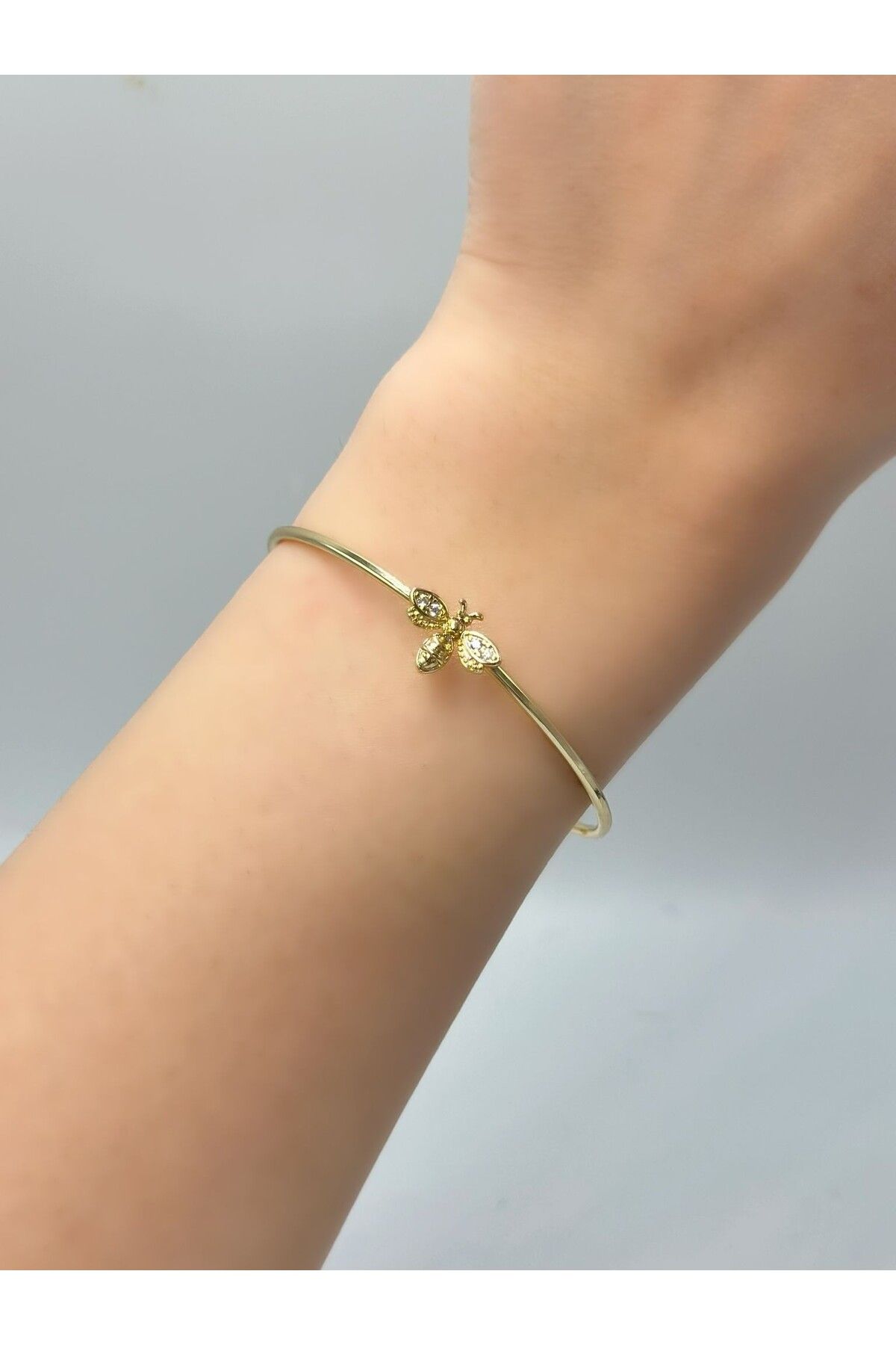 MyladyAccessoriess Zirkon Taş Detay Yusufçuk Çelik Kelepçe