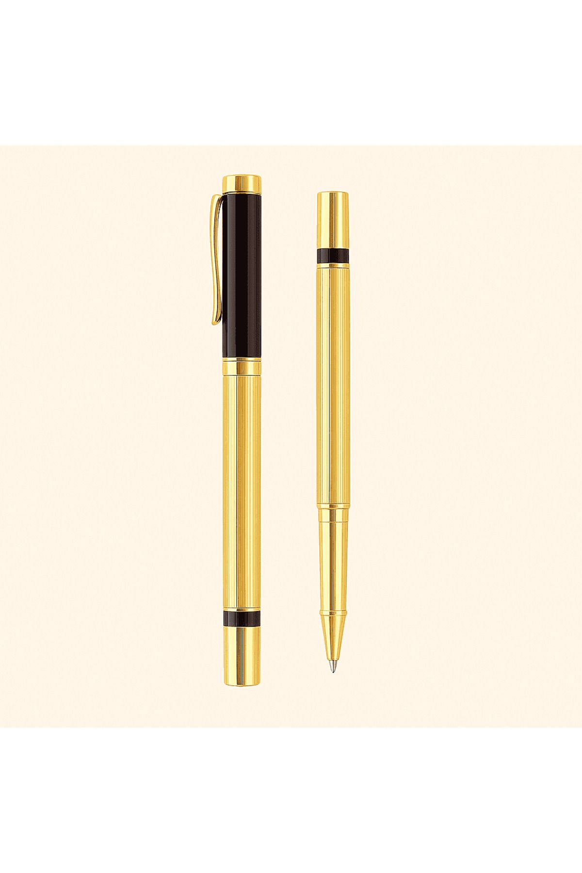 TermaCraft Siyah Gold Detaylı Roller Kalem