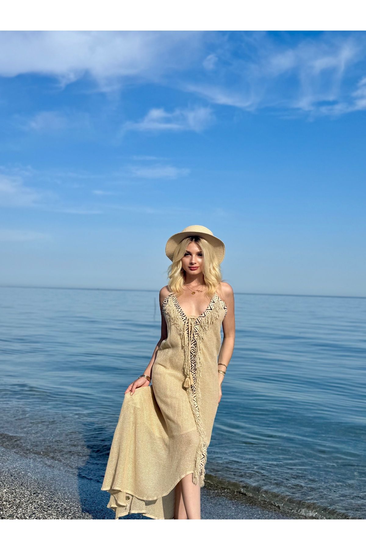 FEHUBLOOM İthal Camel Elbise