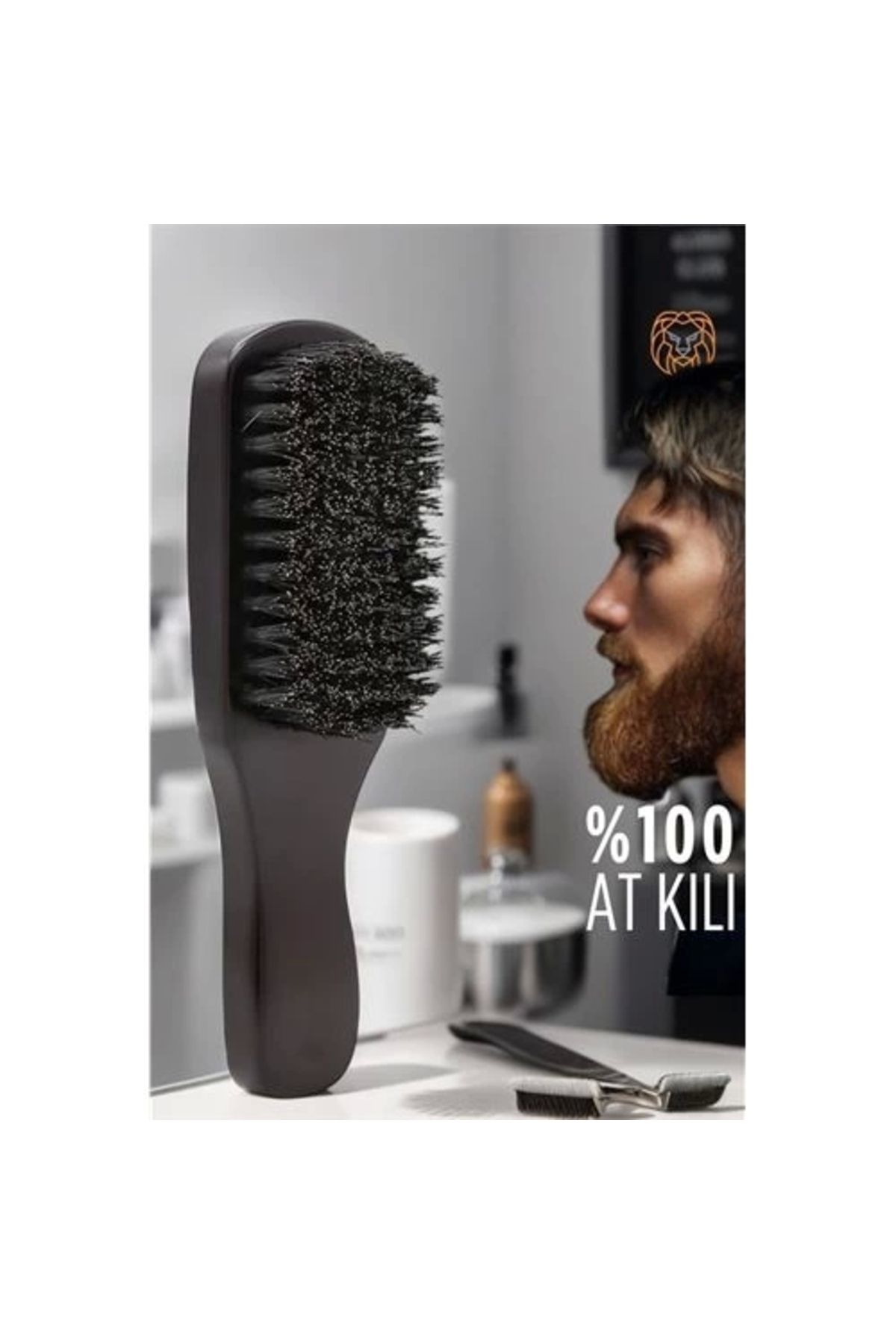 İnnMerry ModaCar Nano Sakal Tarama Fırçası At Kılı Absolute Professional