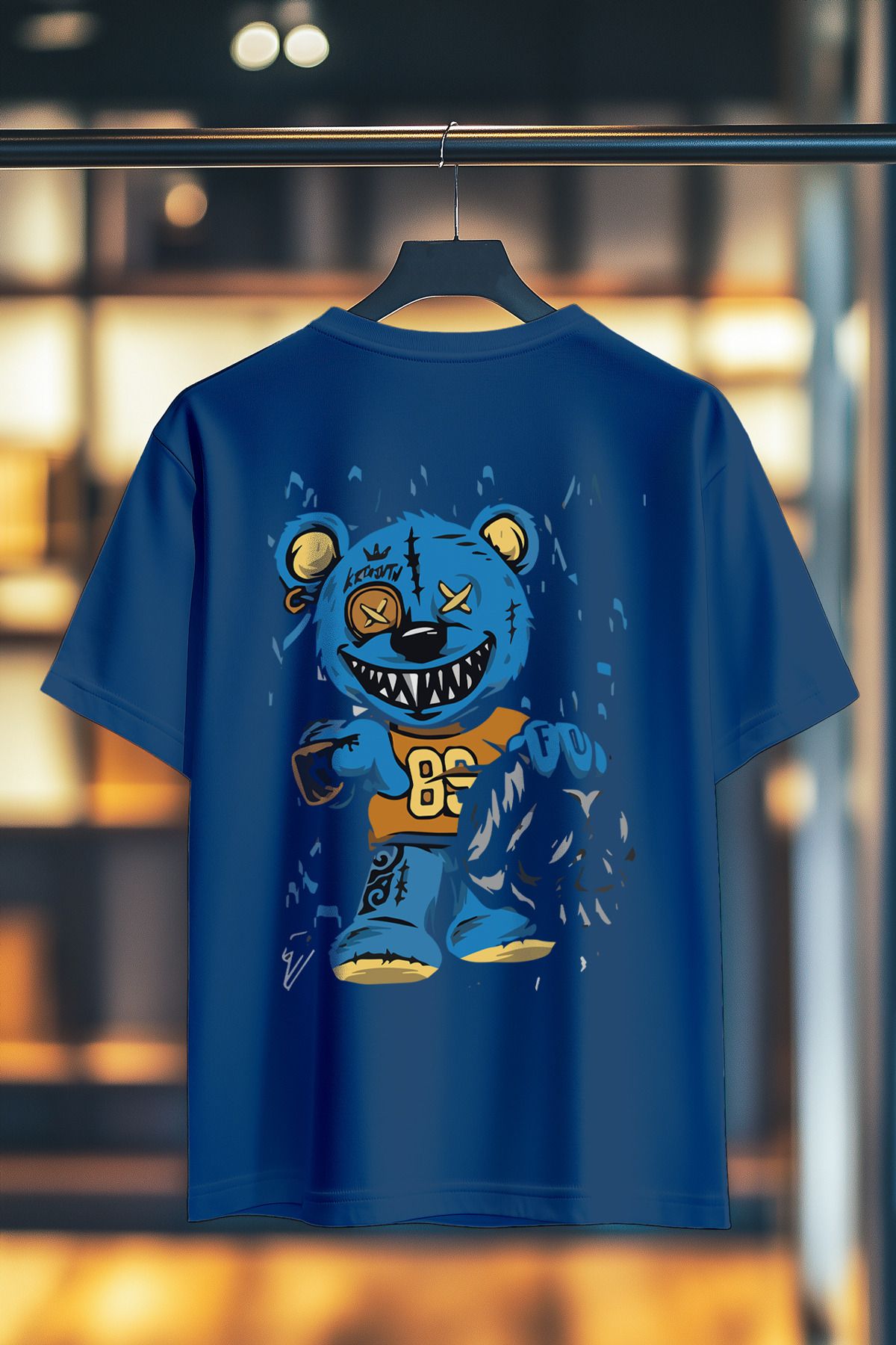BookOrBook Cheerful Clown %100 Pamuk Premium Kalite Sırt Baskılı T-Shirt