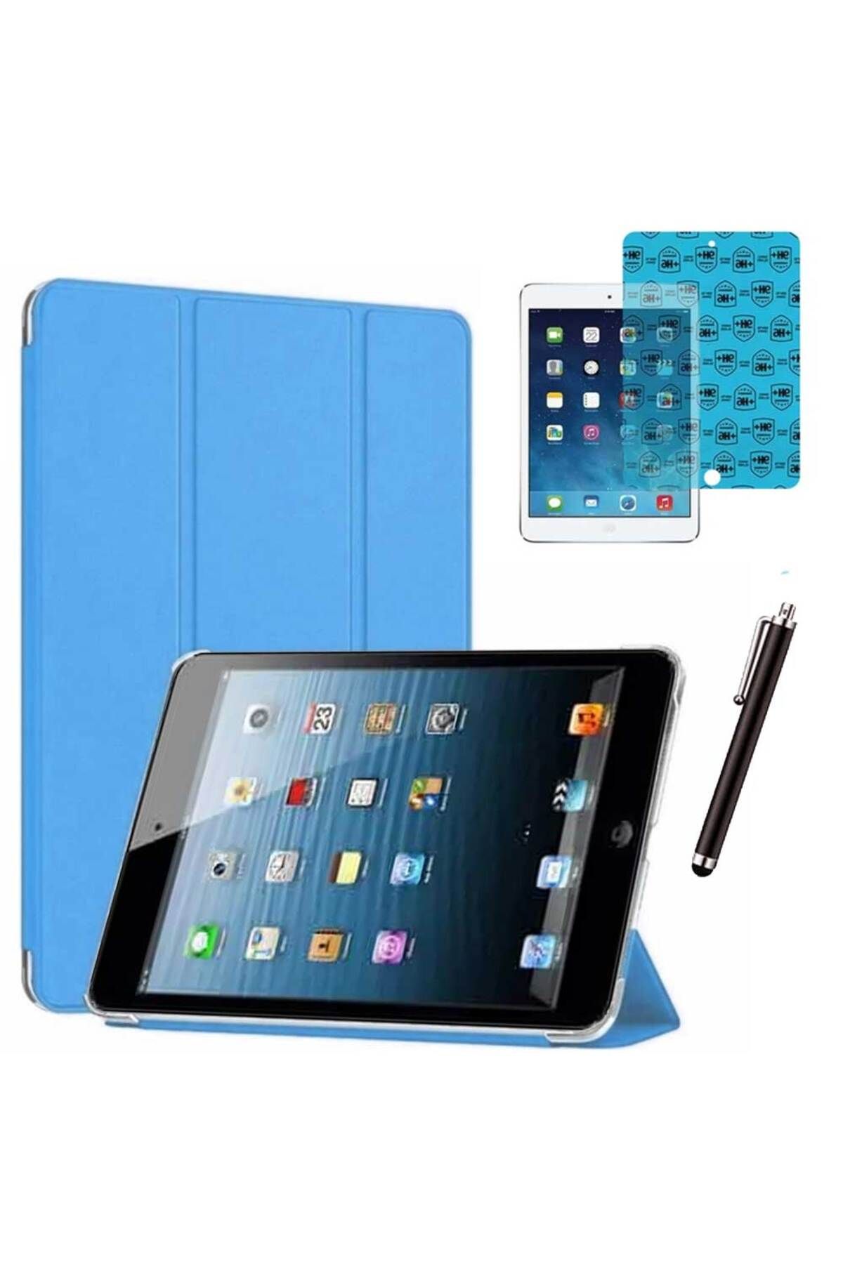 Smart Tech Apple iPad 5 ve 6 Nesil Uyumlu Smart Cover Tablet Kılıfı Ekran Koruyucu Kalem Set