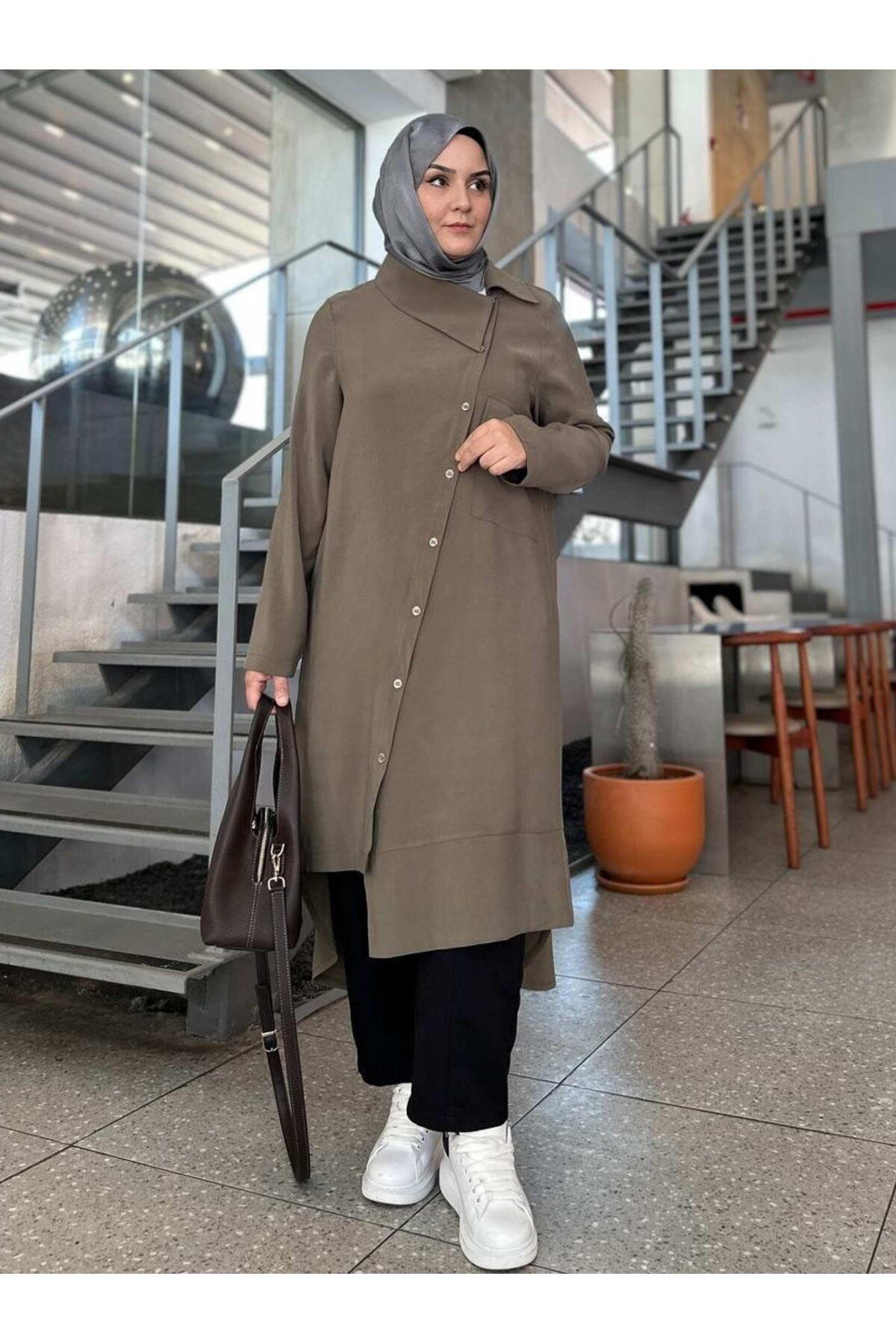 Berika YILDIRIM ASİMETRİK GÖMLEK HAKİ