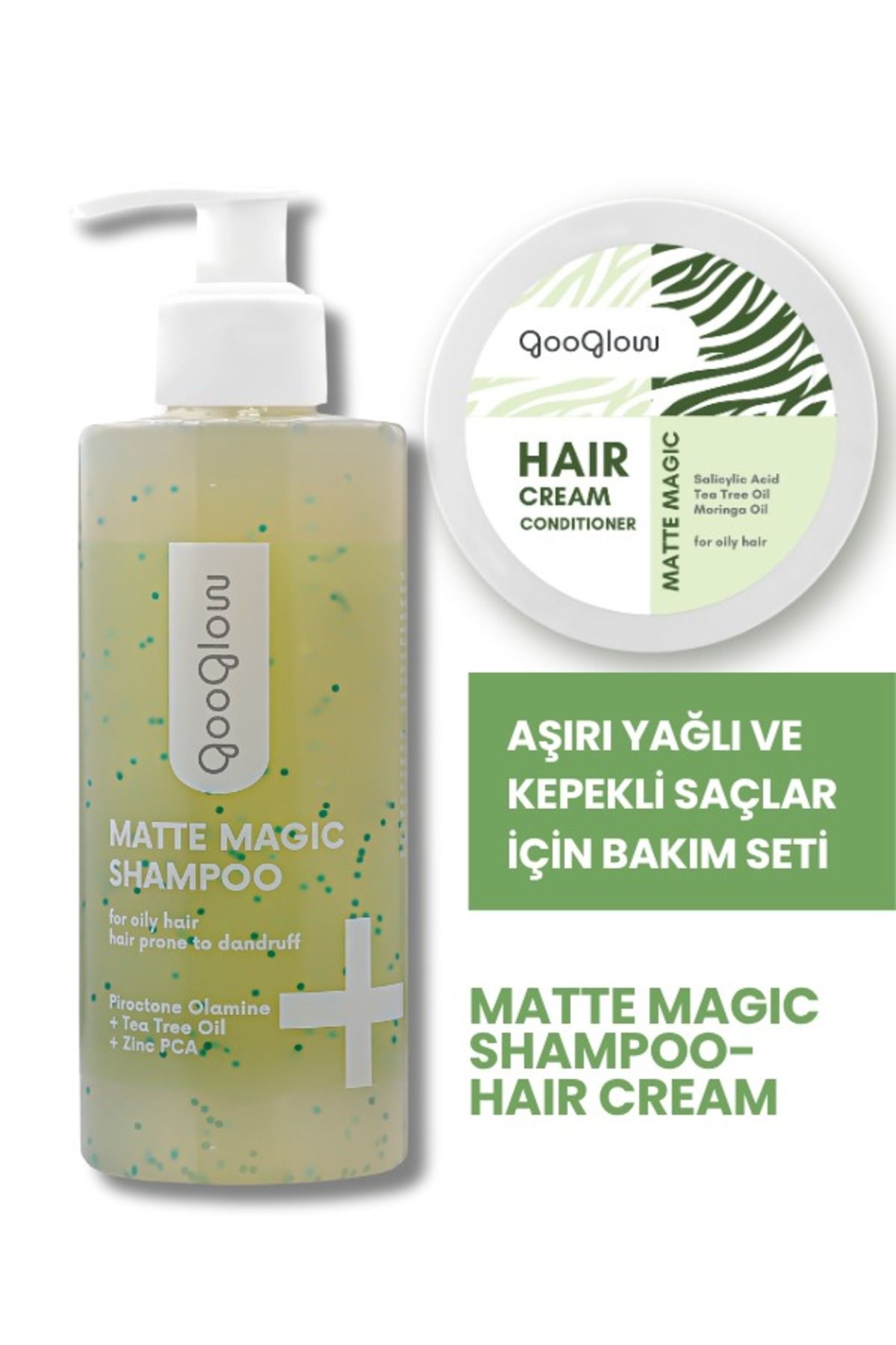 GOOGLOW AŞIRI YAĞLI VE KEPEKLİ SAÇLAR İÇİN BAKIM SETİ