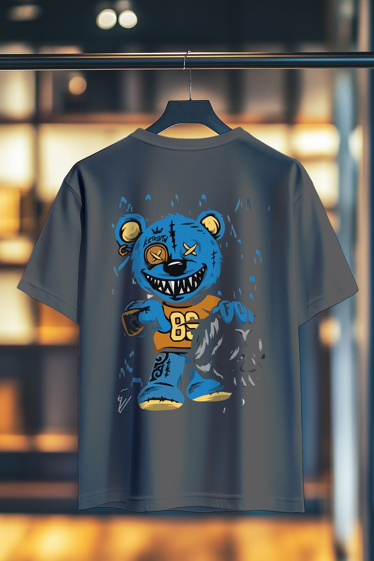 BookOrBook Cheerful Clown %100 Pamuk Premium Kalite Sırt Baskılı T-Shirt