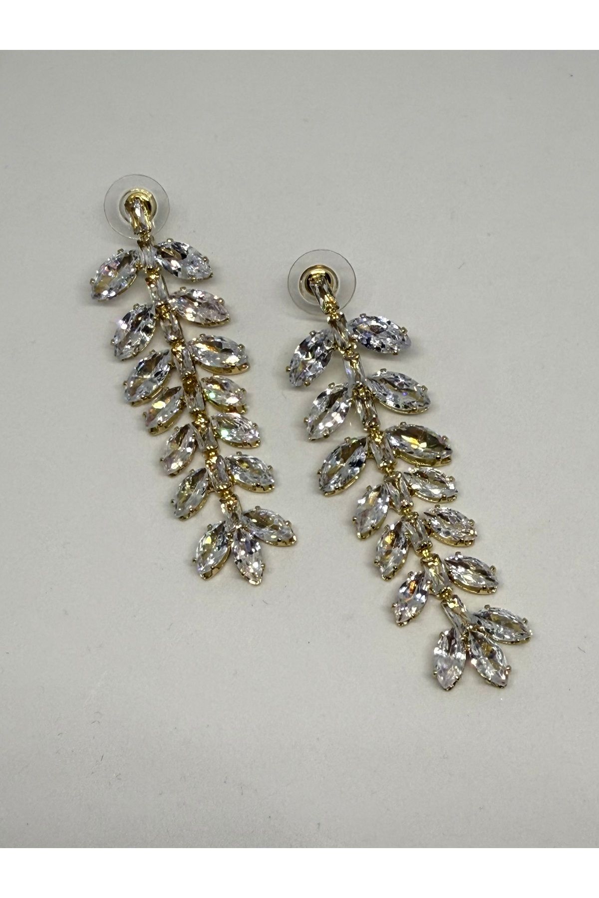 Gulsah's Store Zircon Stone 925 gümüş girişli zirkon taşlı sallantılı abiye küpe