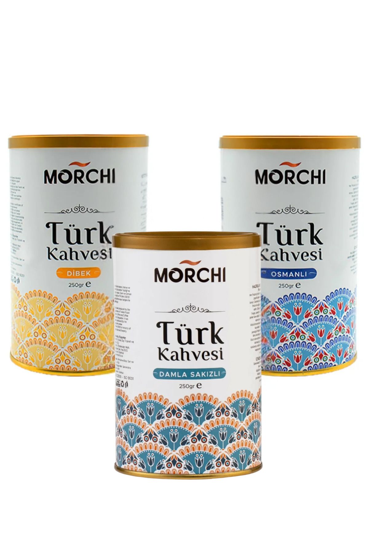 MORCHI Yumuşak İçim Dibek, Osmanlı Ve Damla Sakızlı 3'lü Kahve Seti
