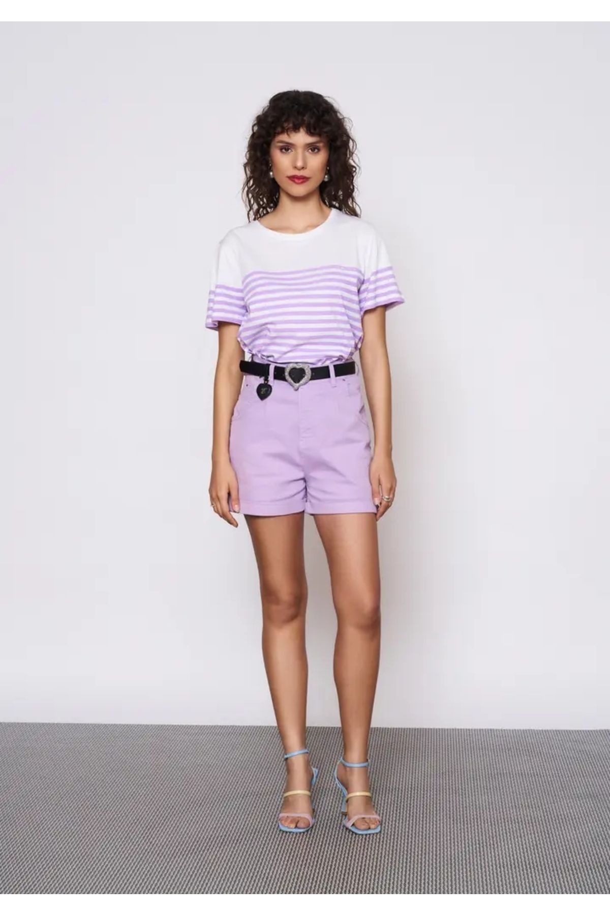 EUROFASHION Lavanta Denim Şort