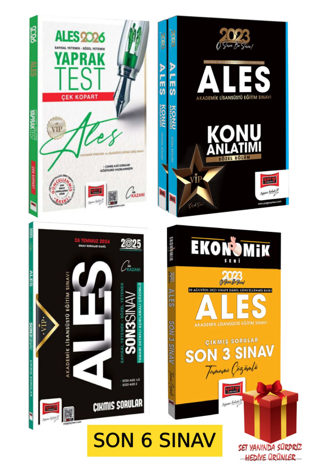 Yargı Yayınları 2025 ALES Yaprak Test+ Konu Anlatımı+ Son 6 Yıl Çıkmış Sorular Seti+ Sürpriz Hediye