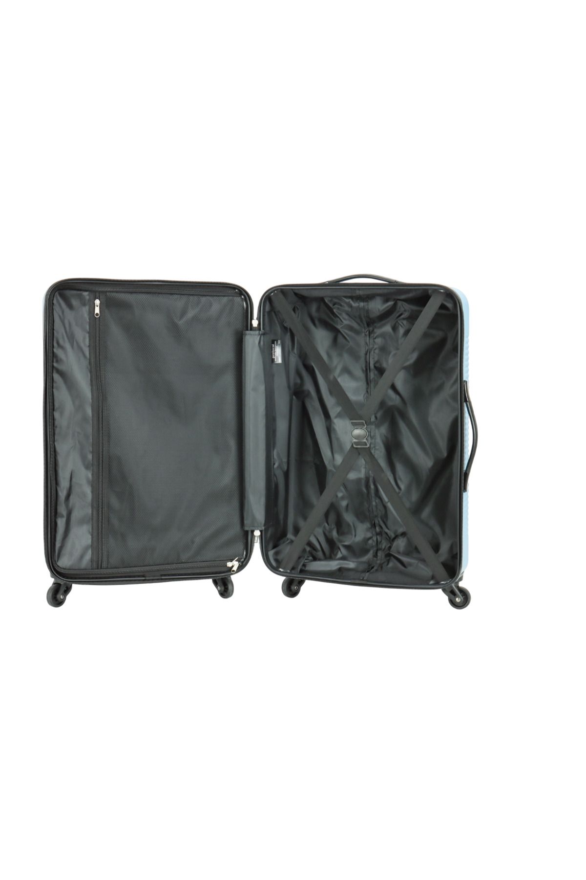 PROTOCOL-Large Protocol trolley, 78x48x29 cm, checked luggage, ABS, 4 wheels 360°, silver 2