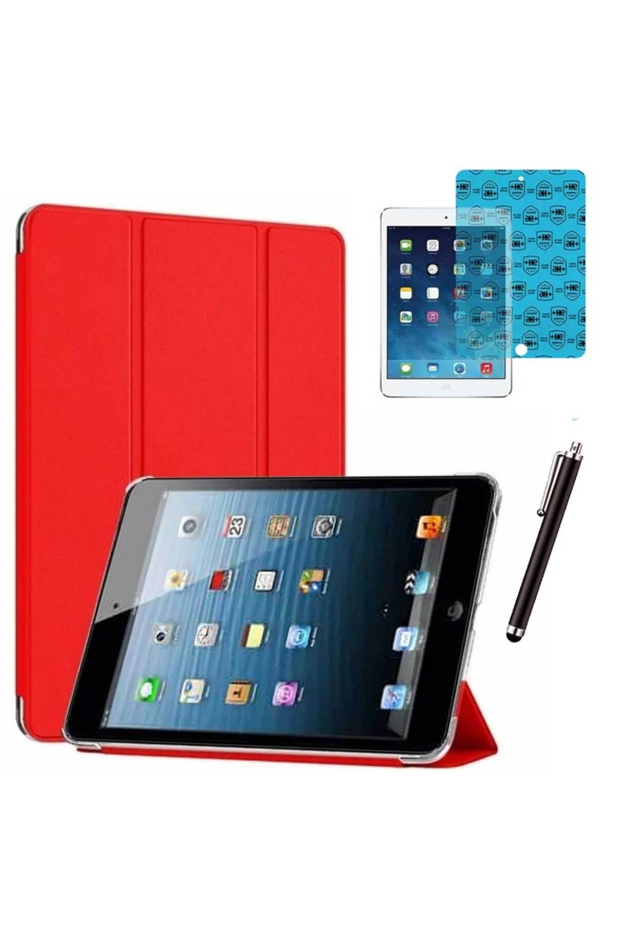 Smart Tech Apple iPad 5 ve 6 Nesil Uyumlu Smart Cover Tablet Kılıfı Ekran Koruyucu Kalem Set