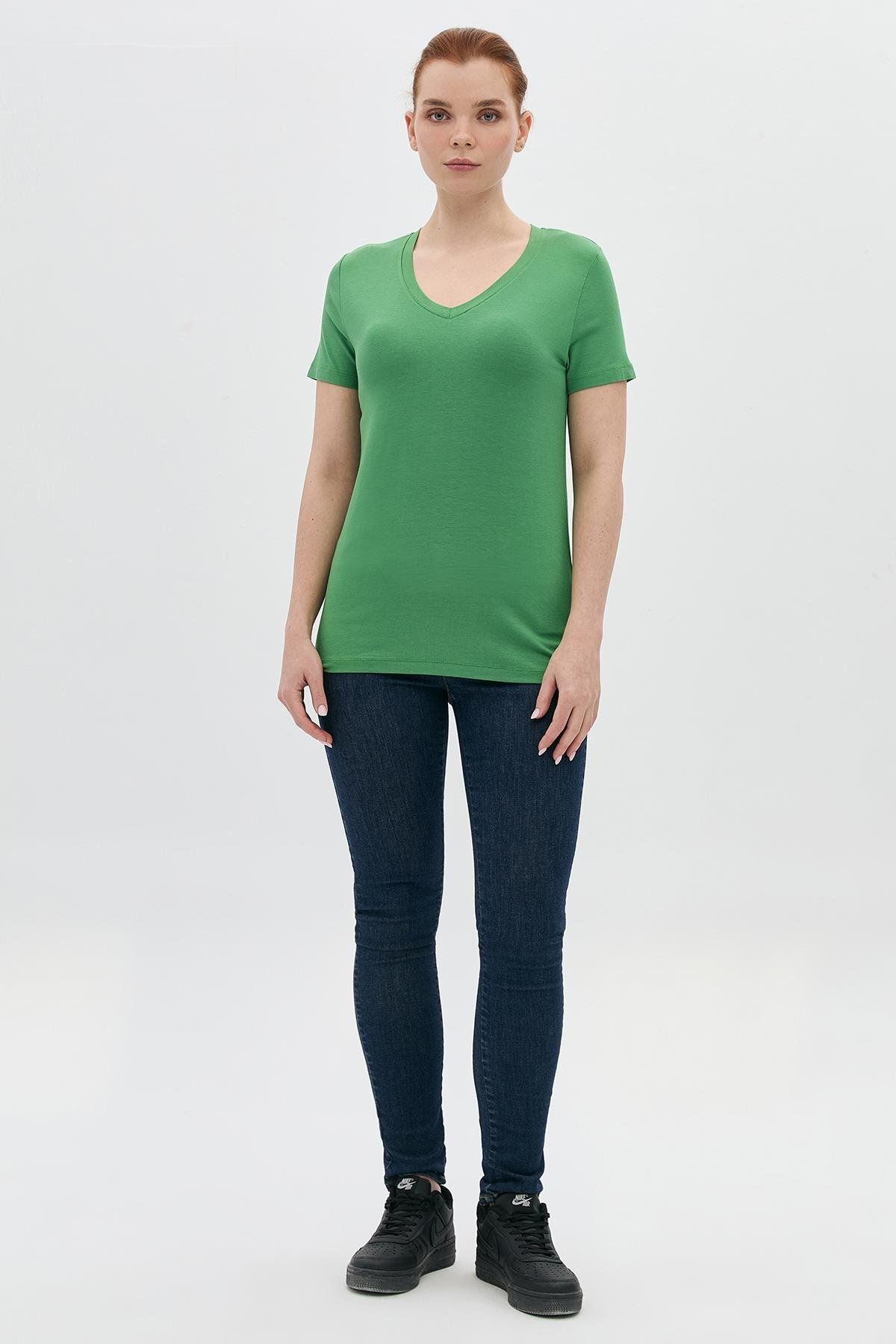 DAIDO Basic Viskon V Yaka T-Shirt