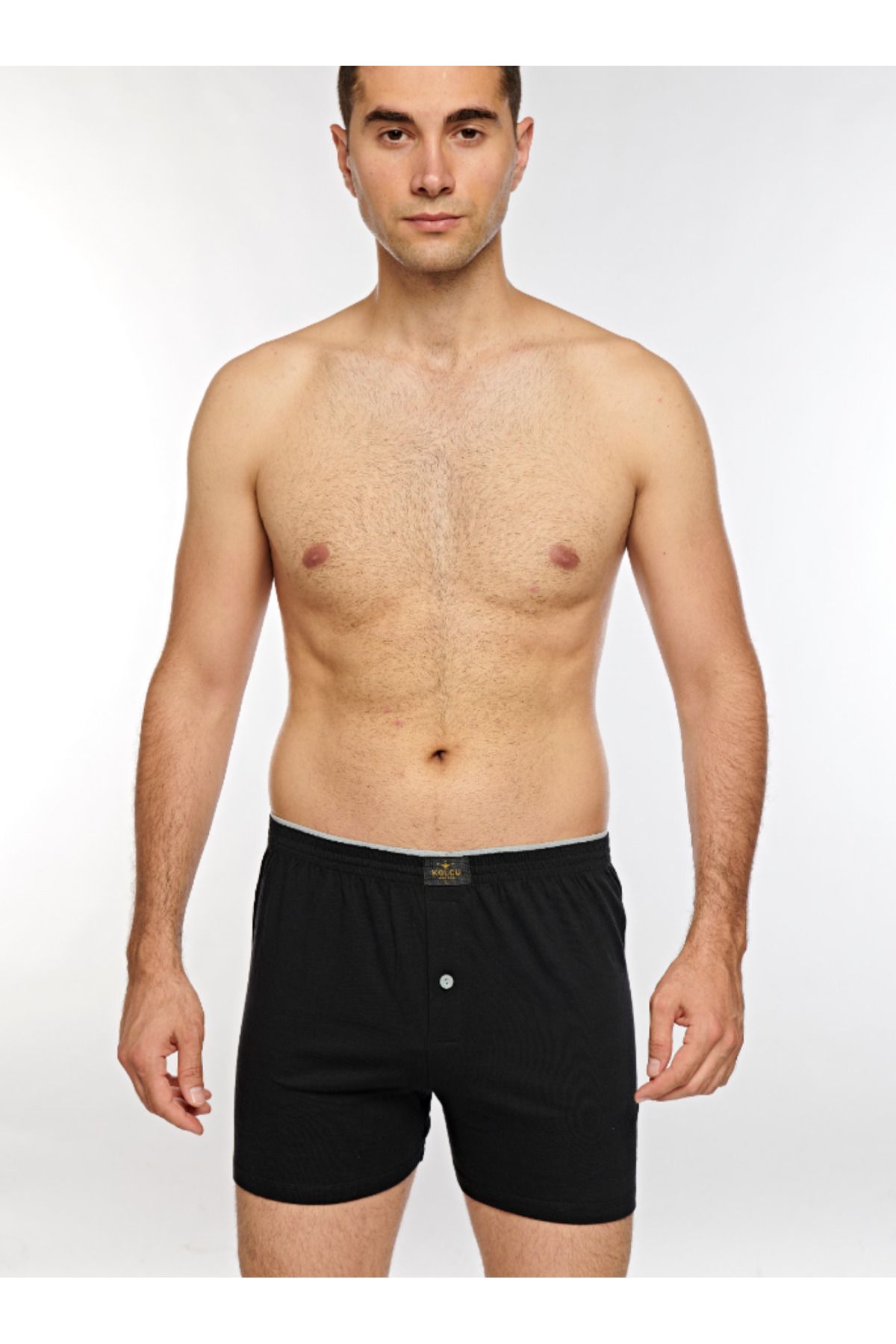 KOLCU TEKSTİL Önü Düğmeli Erkek Havlu Bel Boxer
