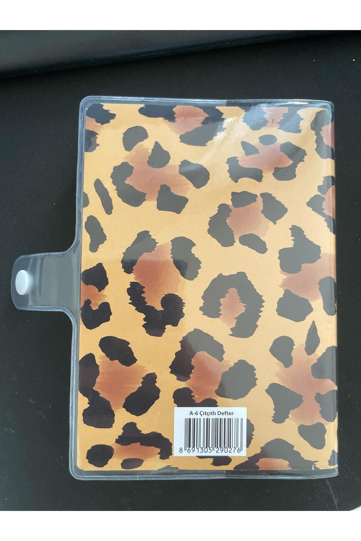 Buka Plus Çanta boy çıtçıtlı A6 leopar desenli defter/ Ajanda
